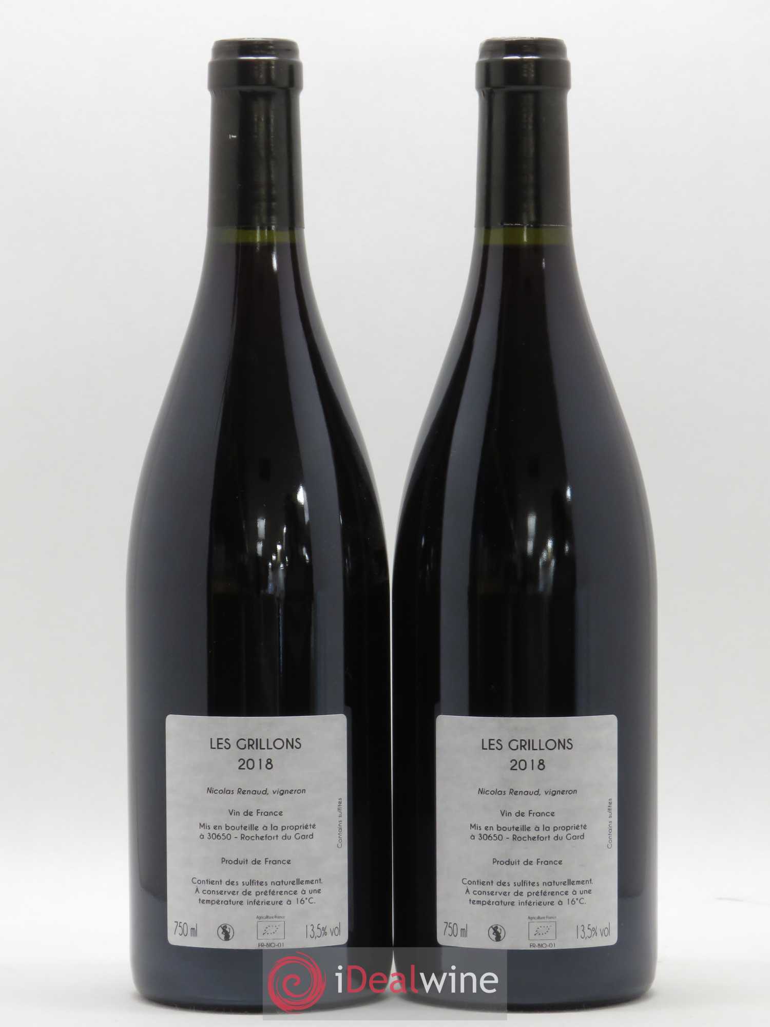 Vin de France Les Grillons Clos des Grillons 2018 - Lot de 2 bouteilles - 1