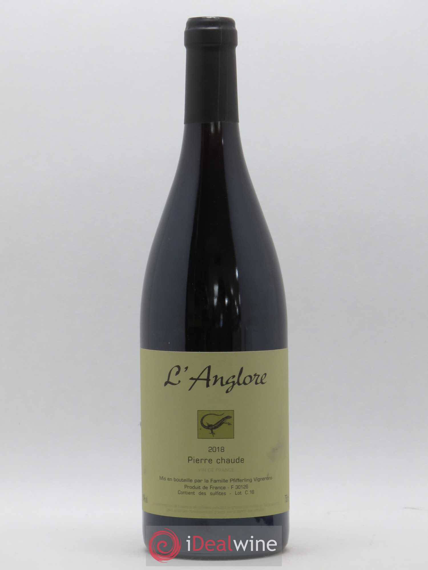 Vin de France Pierre chaude L'Anglore 2018 - Lot de 1 bouteille - 0
