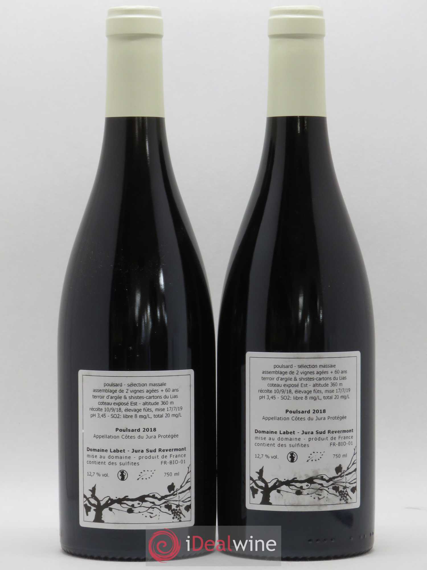 Côtes du Jura Poulsard Selection Massale Labet 2018 - Posten von 2 Flaschen - 1