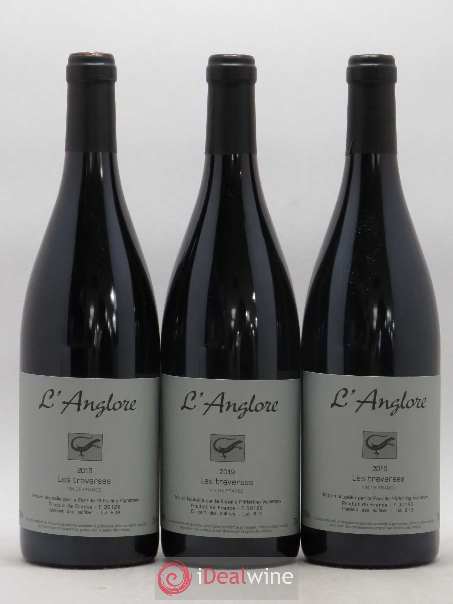 Vin de France Les Traverses L'Anglore 2019 - Lot de 3 bouteilles - 0