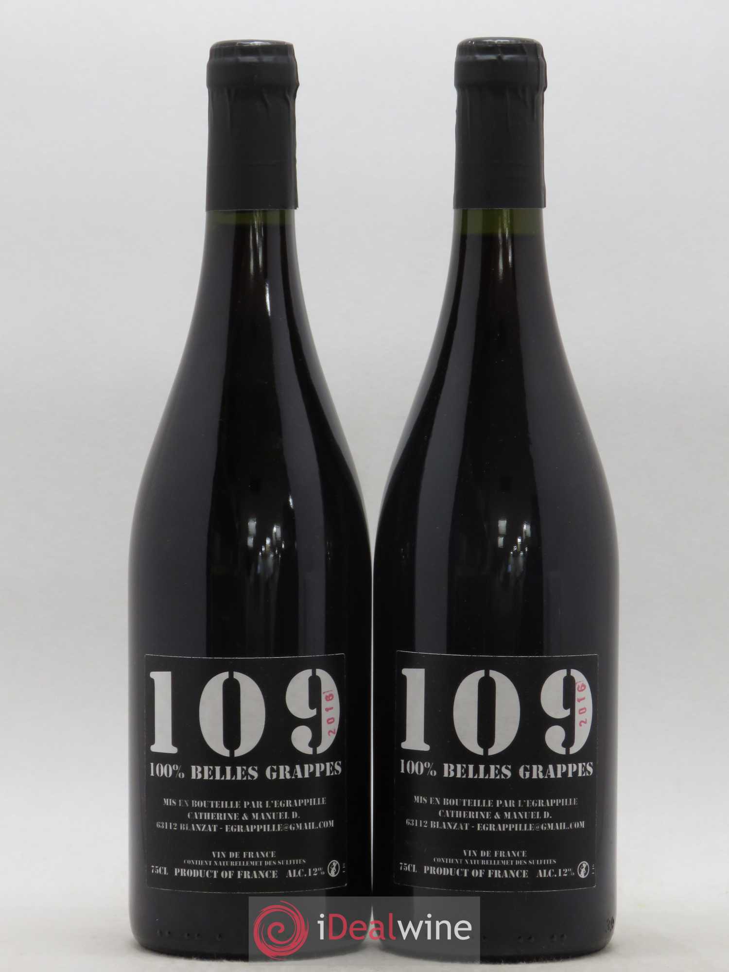 Vin de France 109 Les Belles Grappes Domaine l'Egrapille 2016 - Posten von 2 Flaschen - 0