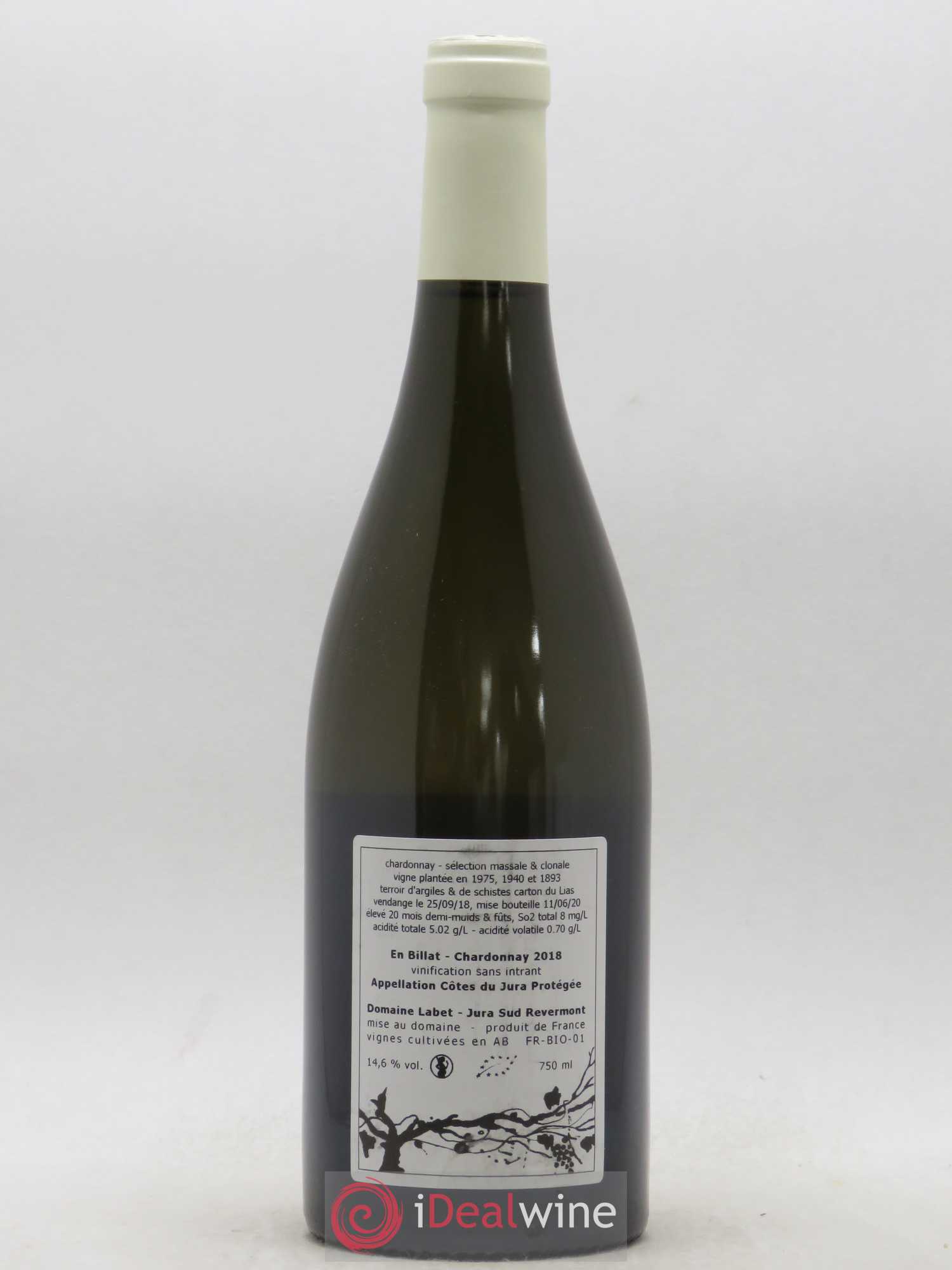 Côtes du Jura Chardonnay En Billat Labet (Domaine) 2018 - Lot de 1 bouteille - 1