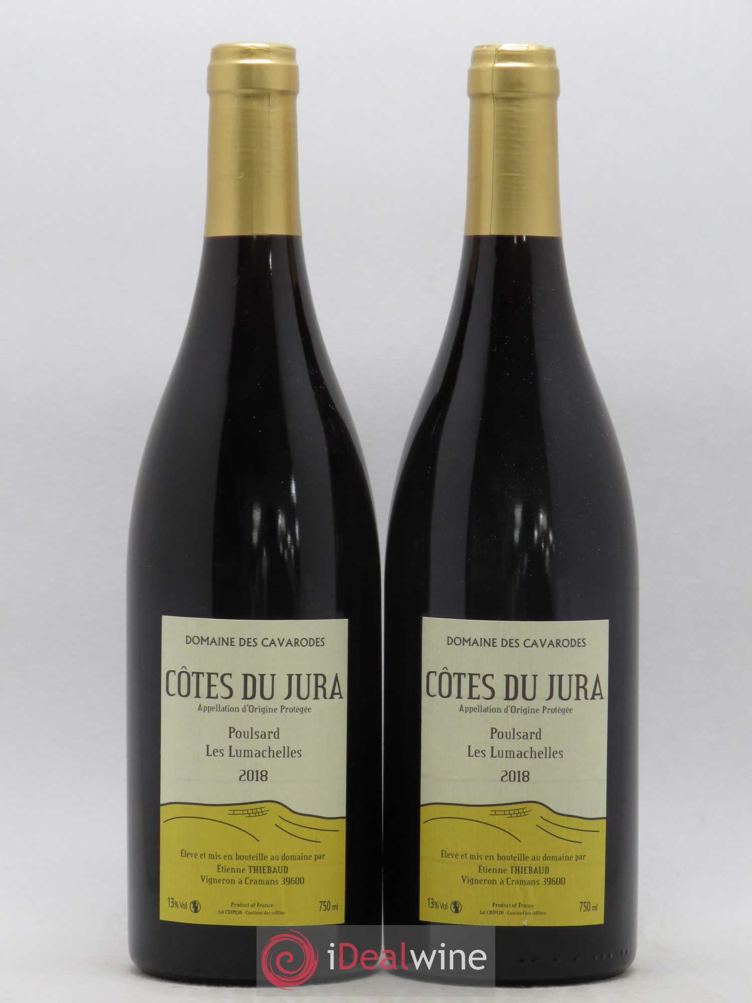 Côtes du Jura Poulsard Les Lumachelles Cavarodes (Domaine des) - Etienne Thiébaud 2018 - Lot de 2 bouteilles - 0