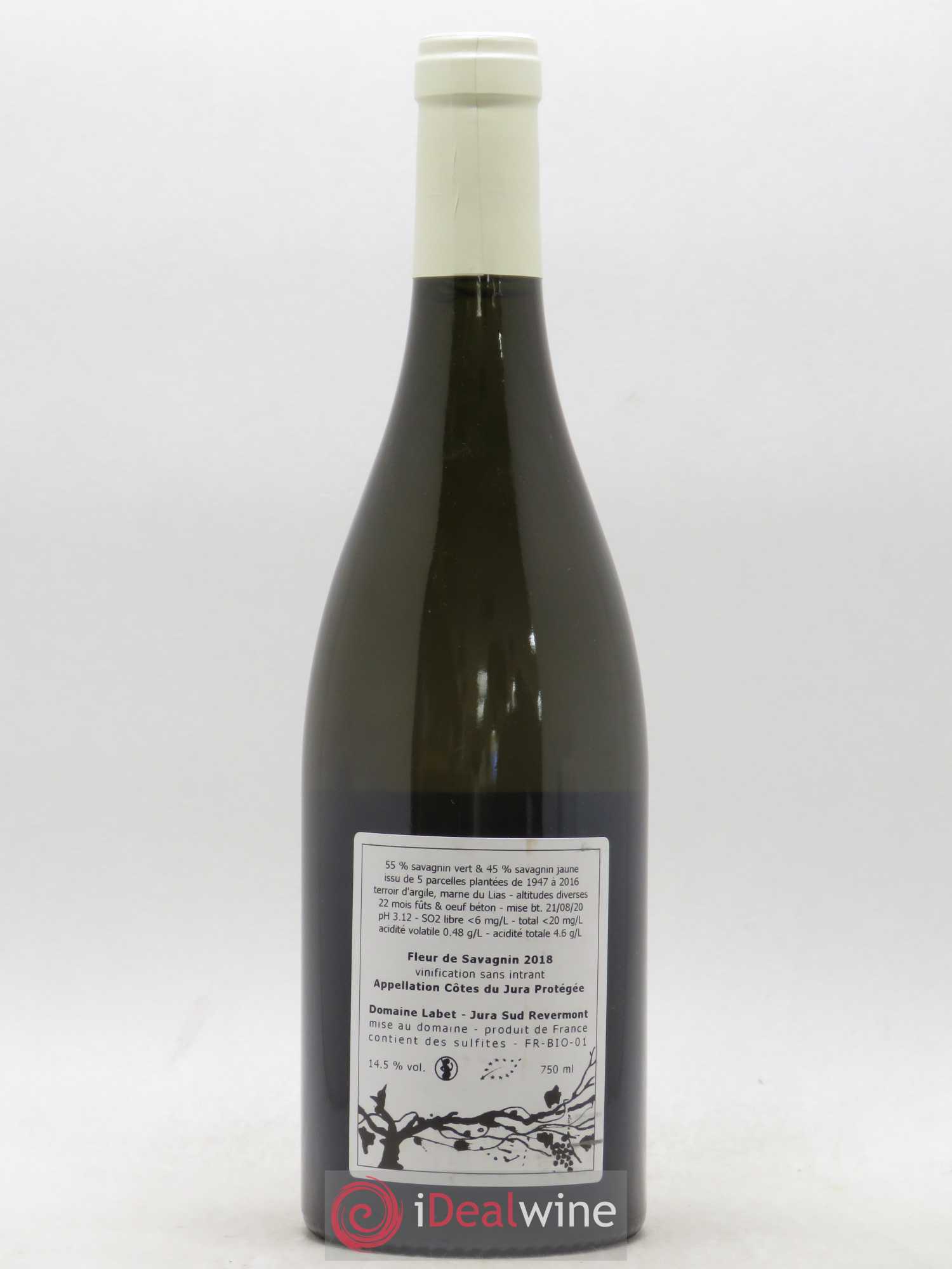 Côtes du Jura Fleur de Savagnin Romain - Julien - Charline Labet 2018 - Lot de 1 bouteille - 1