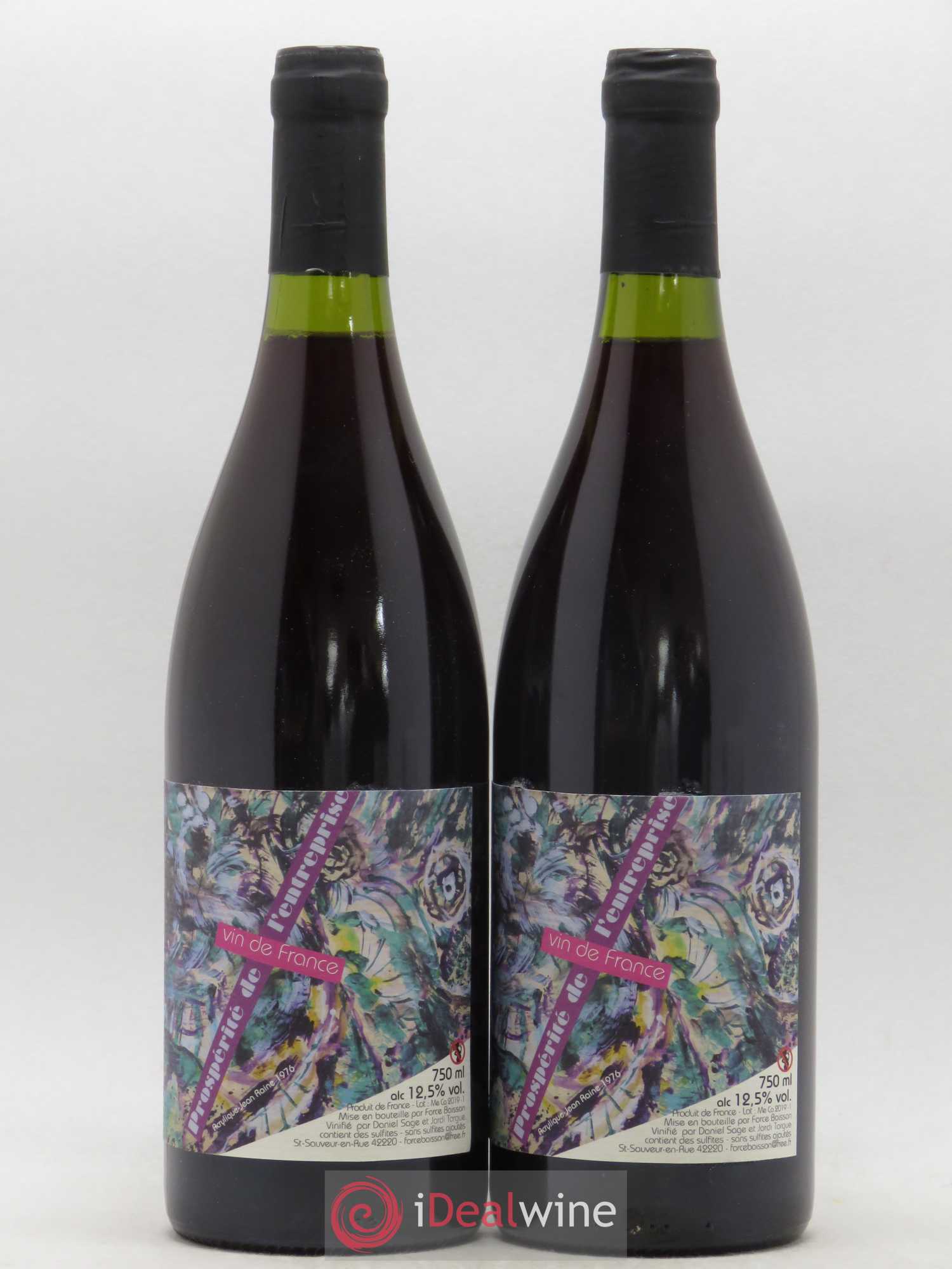 Vin de France Prospérité de l'entreprise Daniel Sage 2018 - Lot de 2 bouteilles - 0