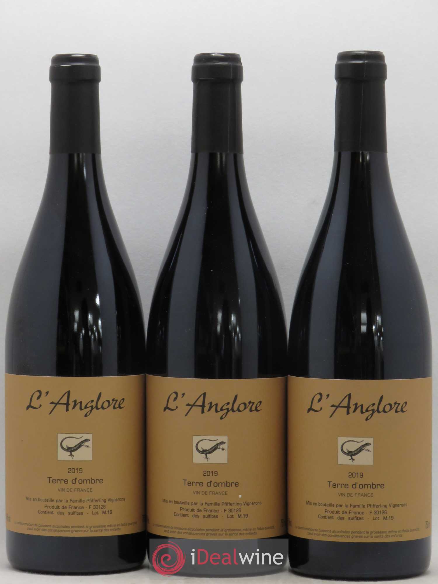 Vin de France Terre d'Ombre L'Anglore 2019 - Lot de 3 bouteilles - 0
