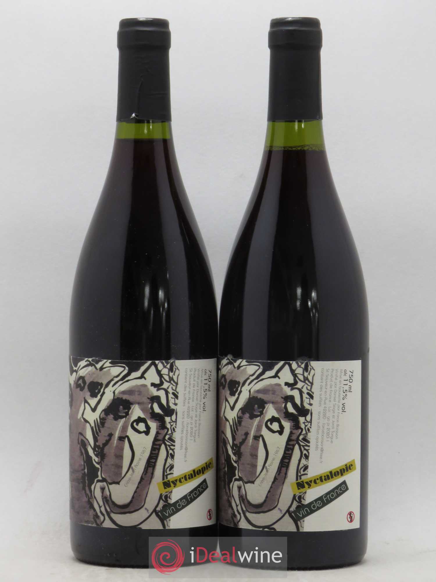 Vin de France Nyctalopie Daniel Sage 2019 - Lot de 2 bouteilles - 0