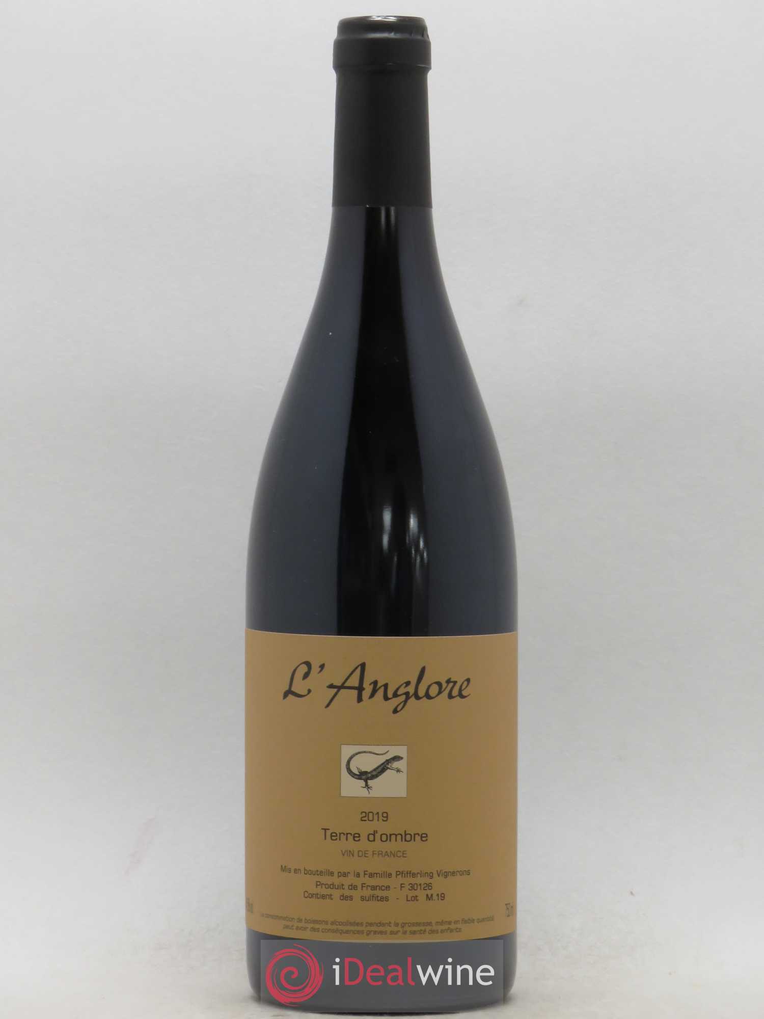Vin de France Terre d'Ombre L'Anglore 2019 - Lot de 1 bouteille - 0