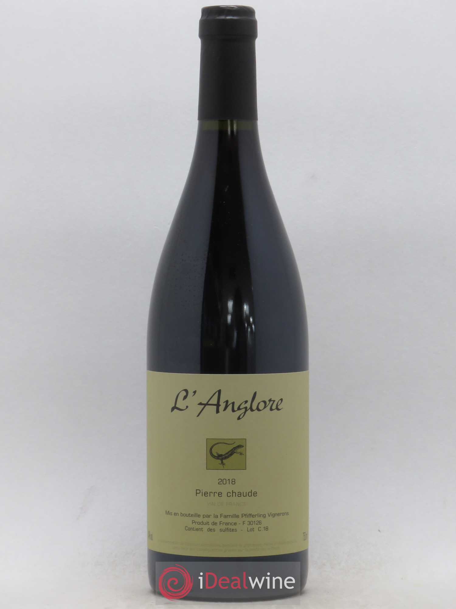 Vin de France Pierre chaude L'Anglore 2018 - Lot de 1 bouteille - 0