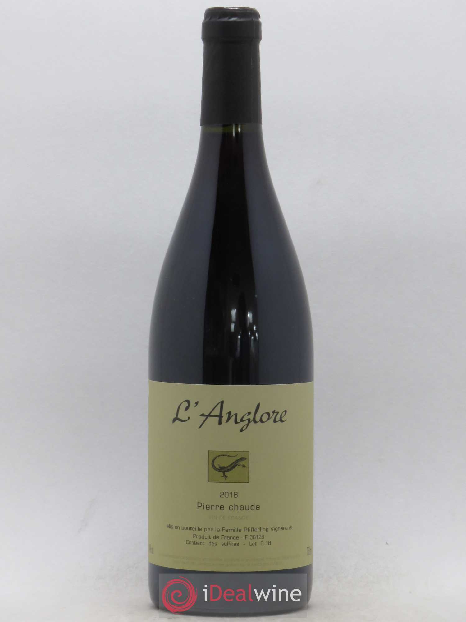 Vin de France Pierre chaude L'Anglore 2018 - Lot de 1 bouteille - 0