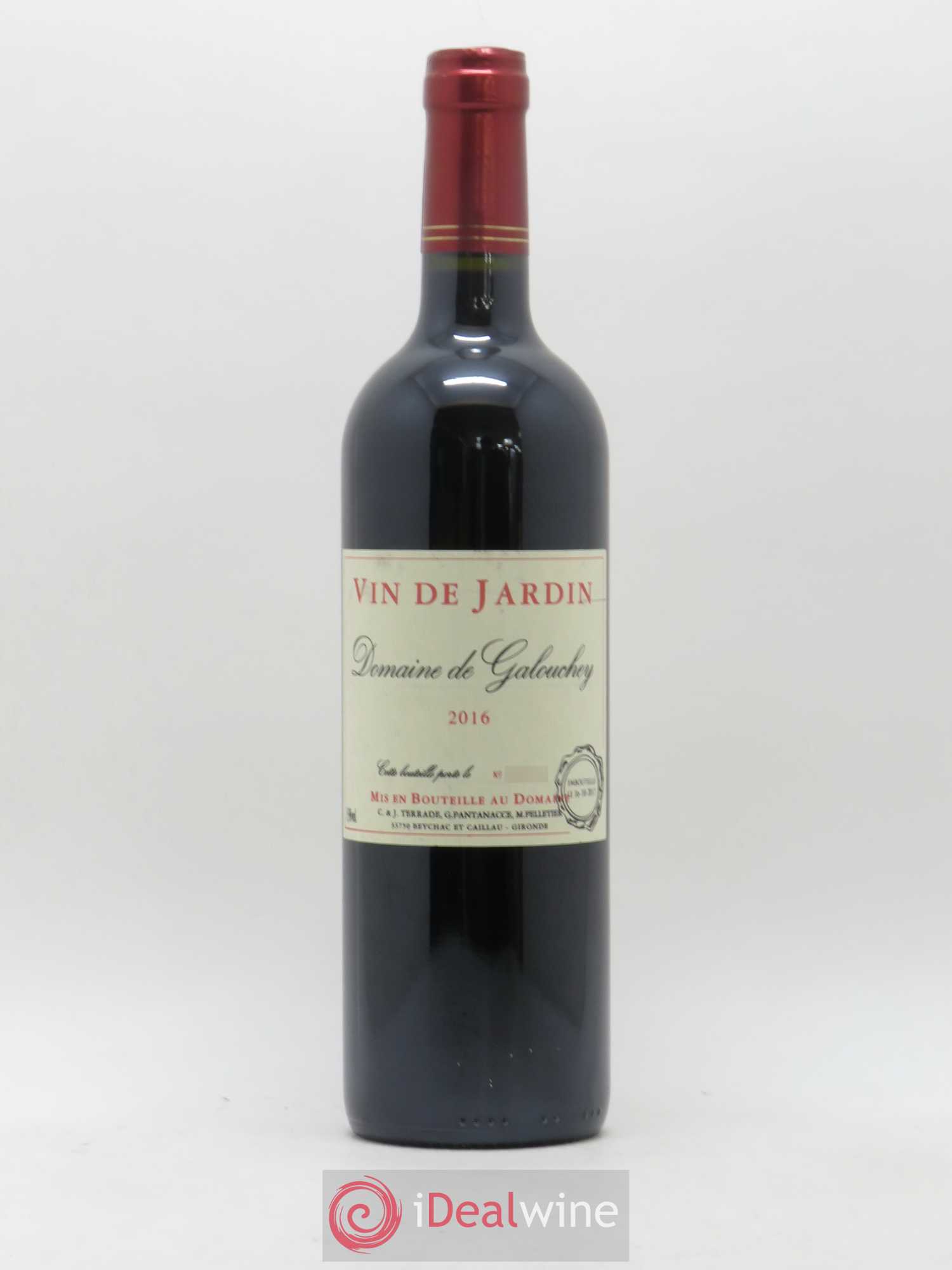 Vin de France Vin de Jardin Domaine De Galouchey (sans prix de réserve) 2016 - Posten von 1 Flasche - 0