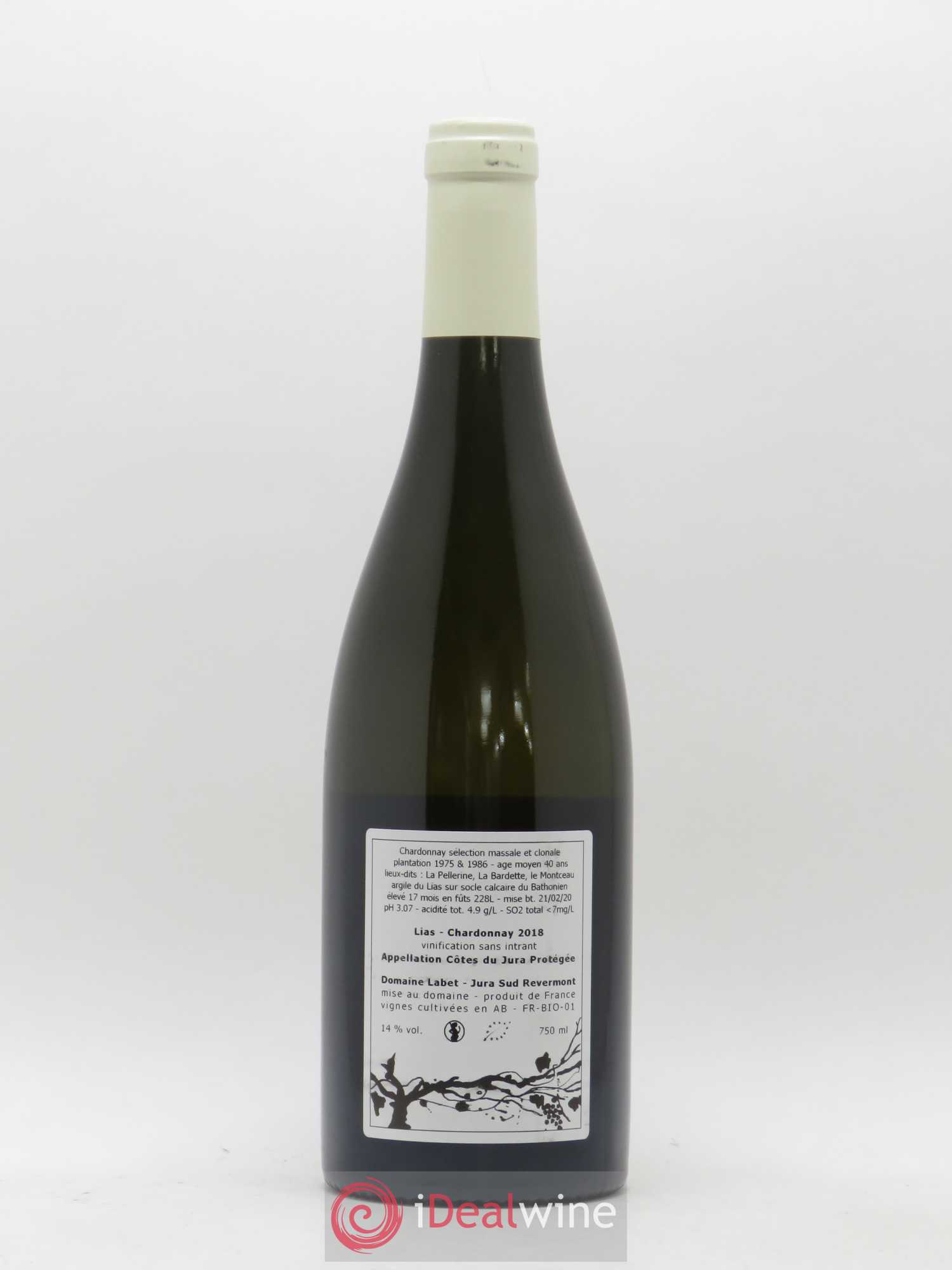 Côtes du Jura Chardonnay Lias Romain - Julien - Charline Labet 2018 - Lot de 1 bouteille - 1