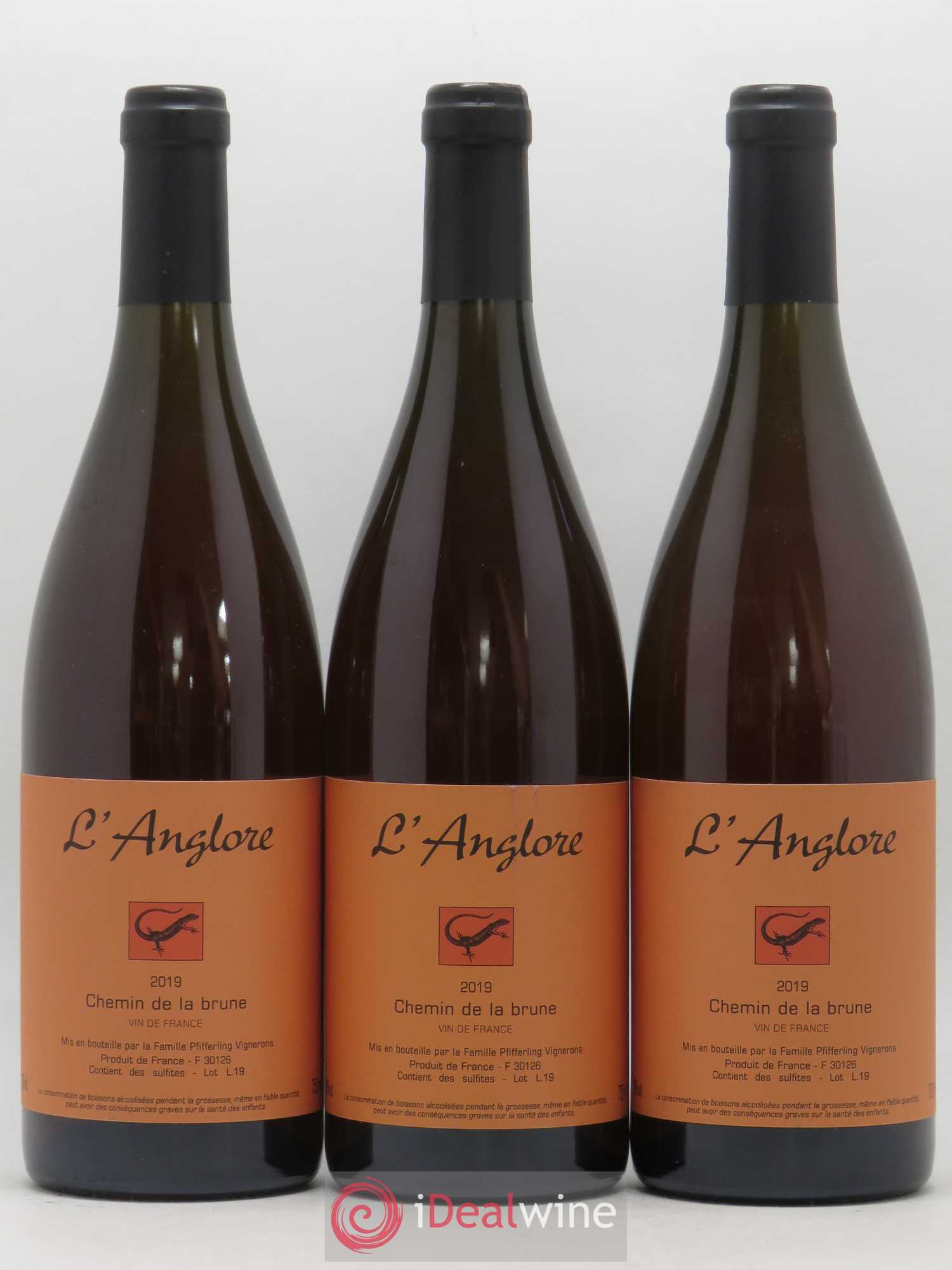 Vin de France Chemin de la brune L'Anglore 2019 - Lot de 3 bouteilles - 0