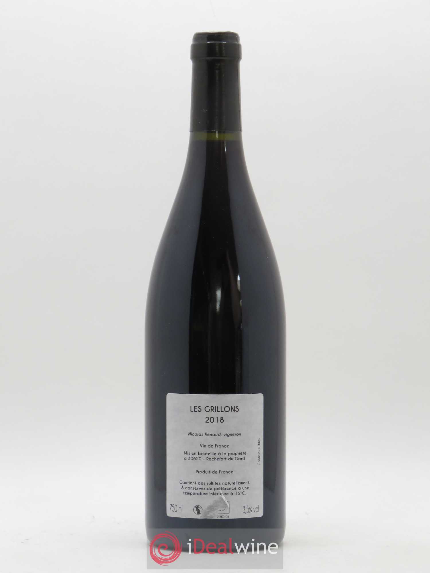 Vin de France Les Grillons Clos des Grillons 2018 - Lot de 1 bouteille - 1