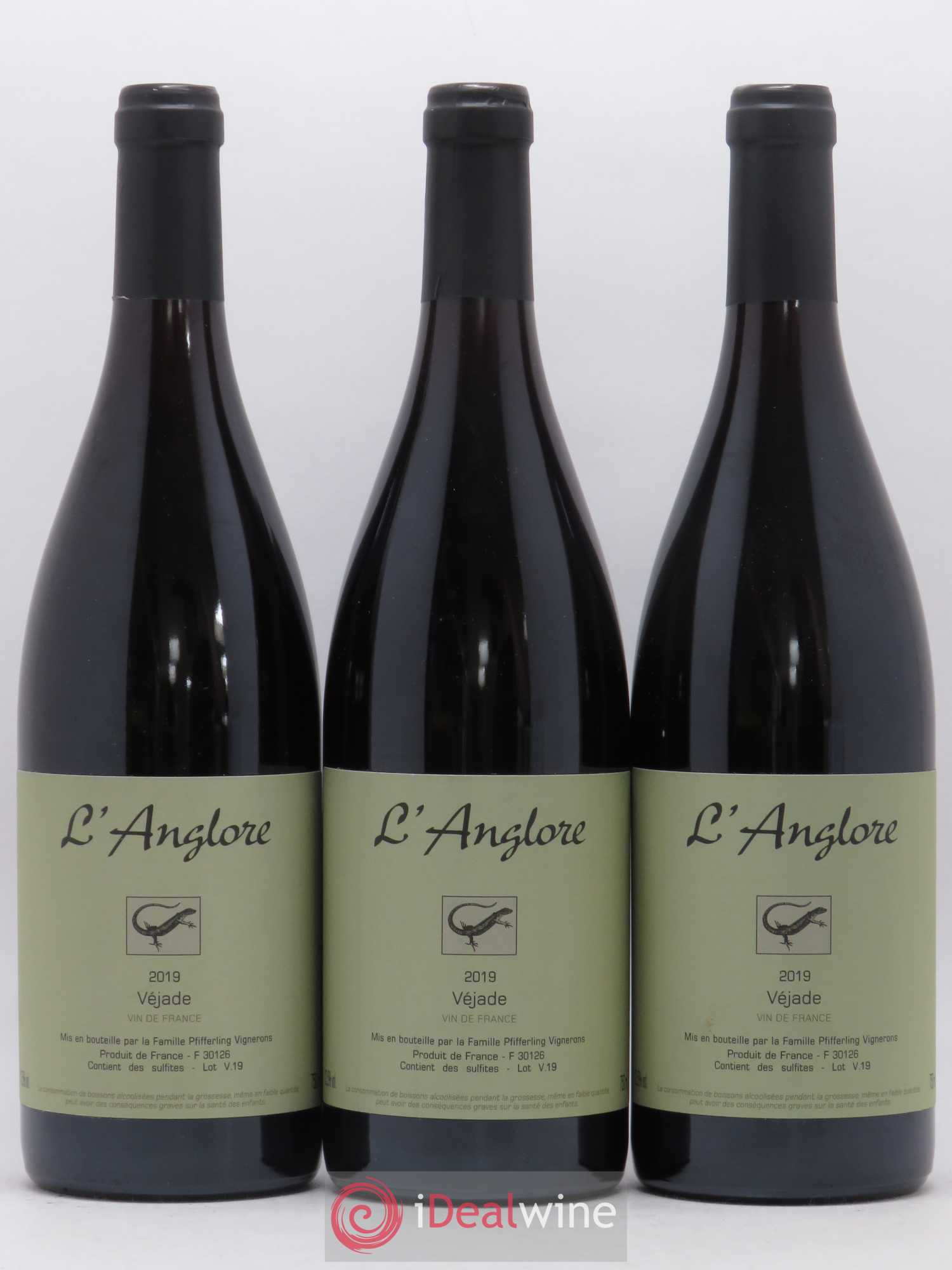 Vin de France Véjade L'Anglore 2019 - Lot de 3 bouteilles - 0