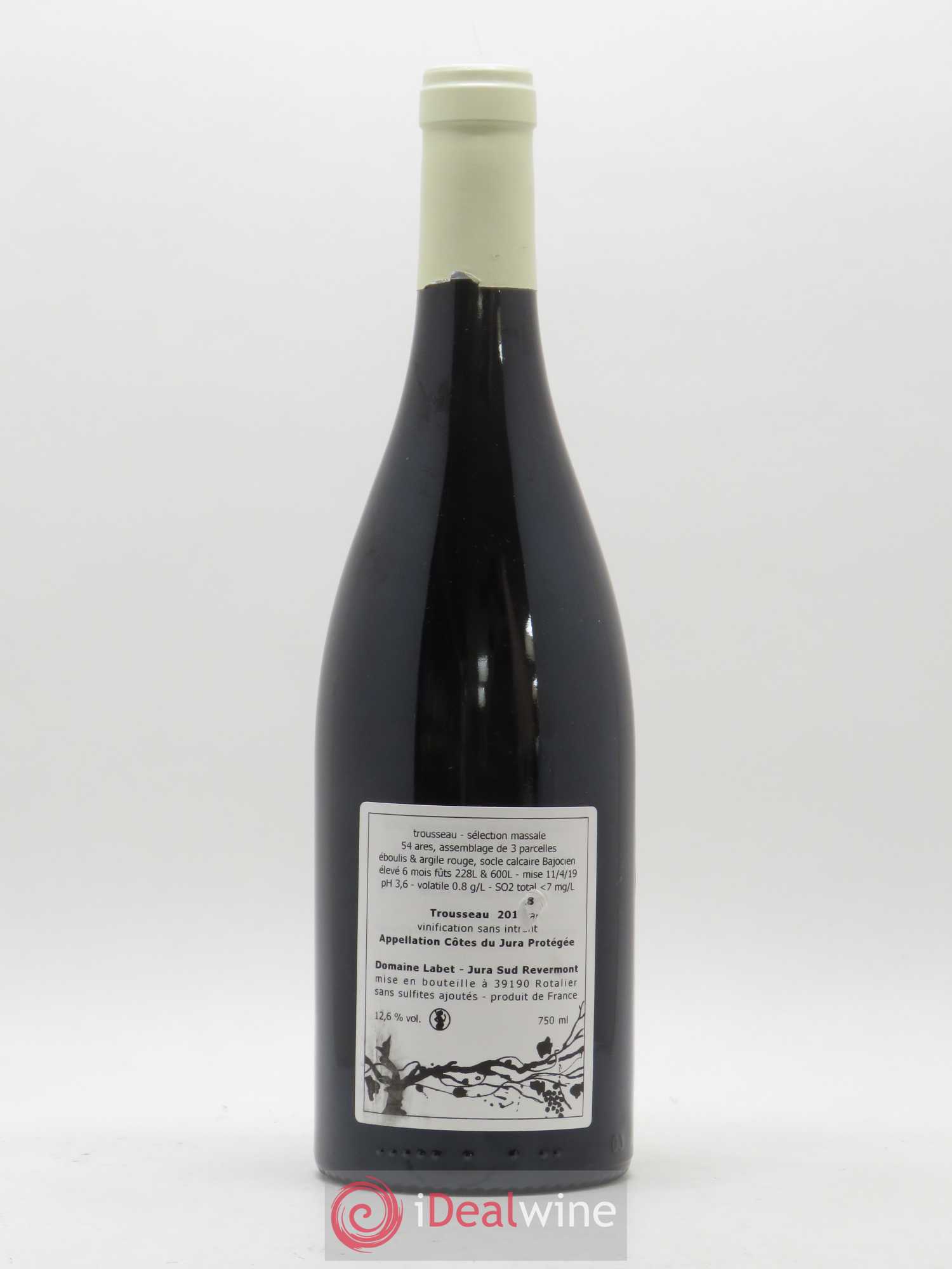 Côtes du Jura Trousseau Sélection Massale Romain - Julien - Charline Labet 2018 - Lot de 1 bouteille - 1