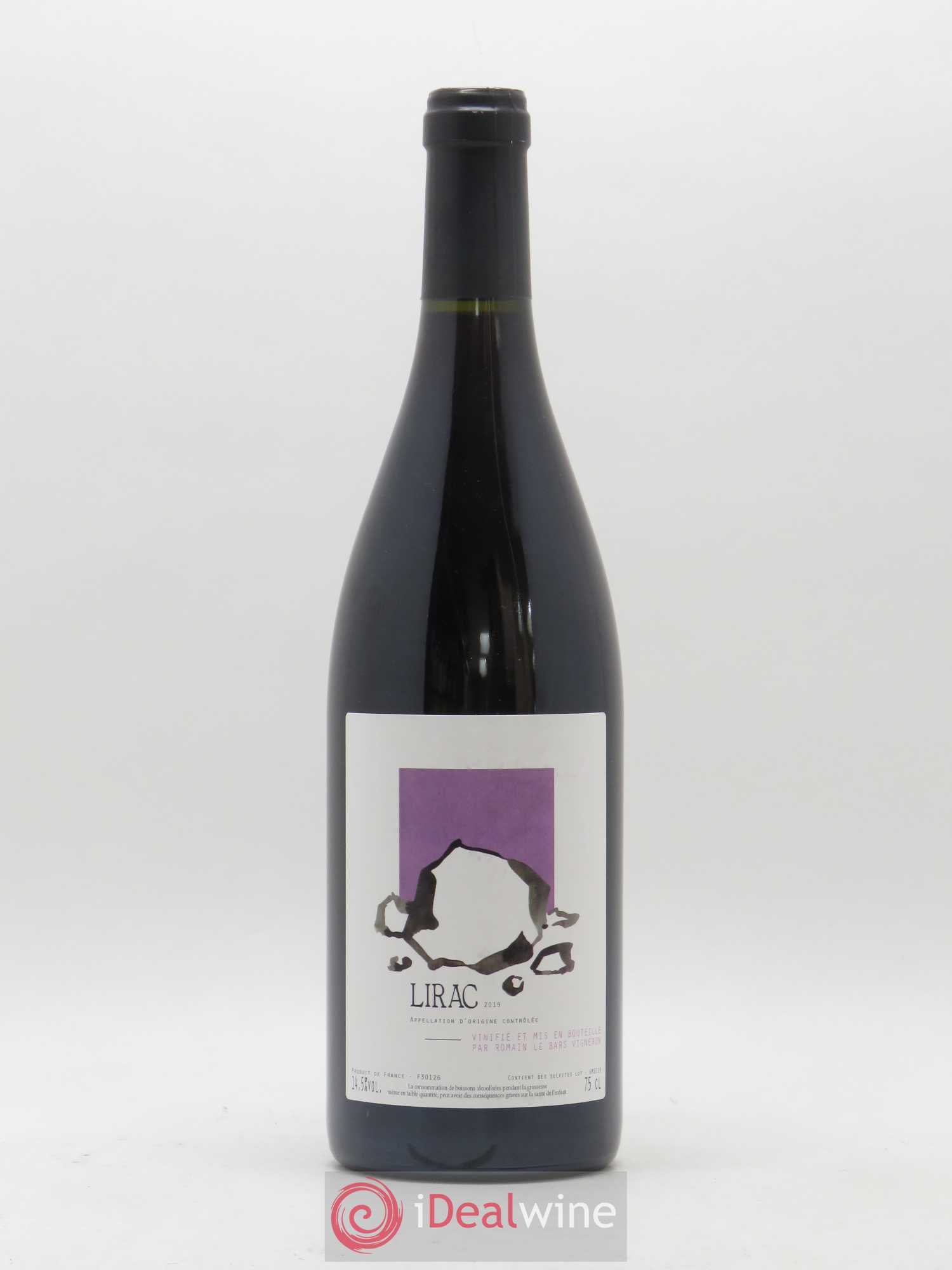 Lirac Romain Le Bars 2019 - Lot de 1 bouteille - 0