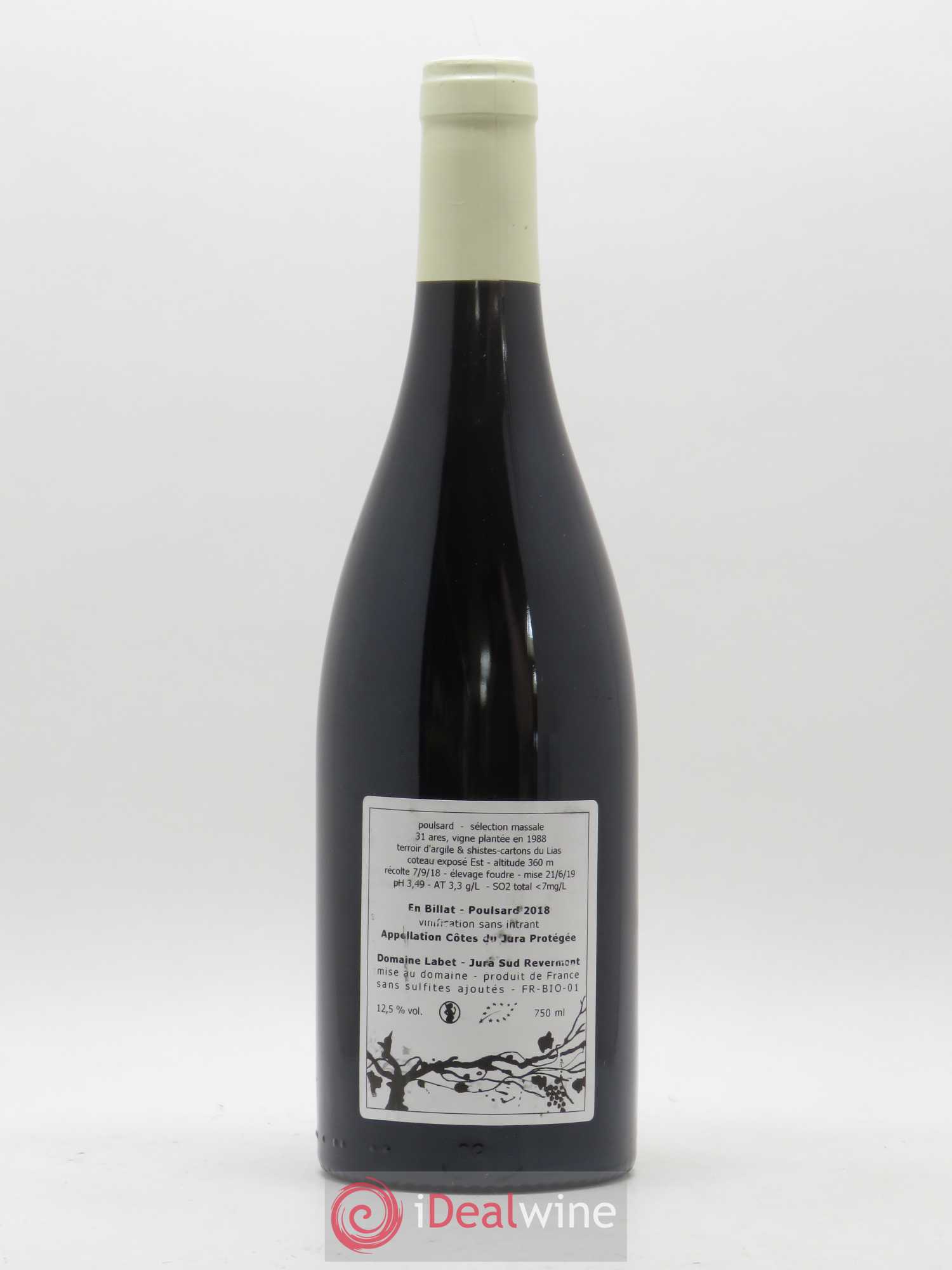 Côtes du Jura Poulsard En Billat Romain - Julien  - Charline Labet 2018 - Lot de 1 bouteille - 1