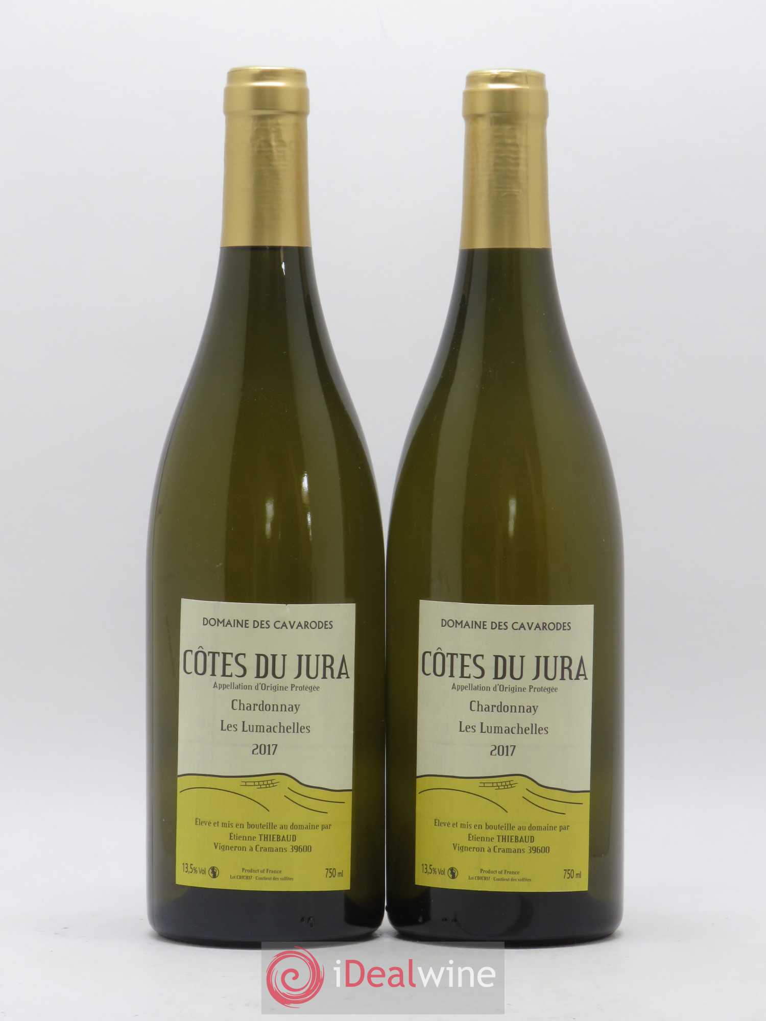Côtes du Jura Chardonnay Les Lumachelles Cavarodes (Domaine des) - Etienne Thiébaud 2017 - Lot de 2 bouteilles - 0