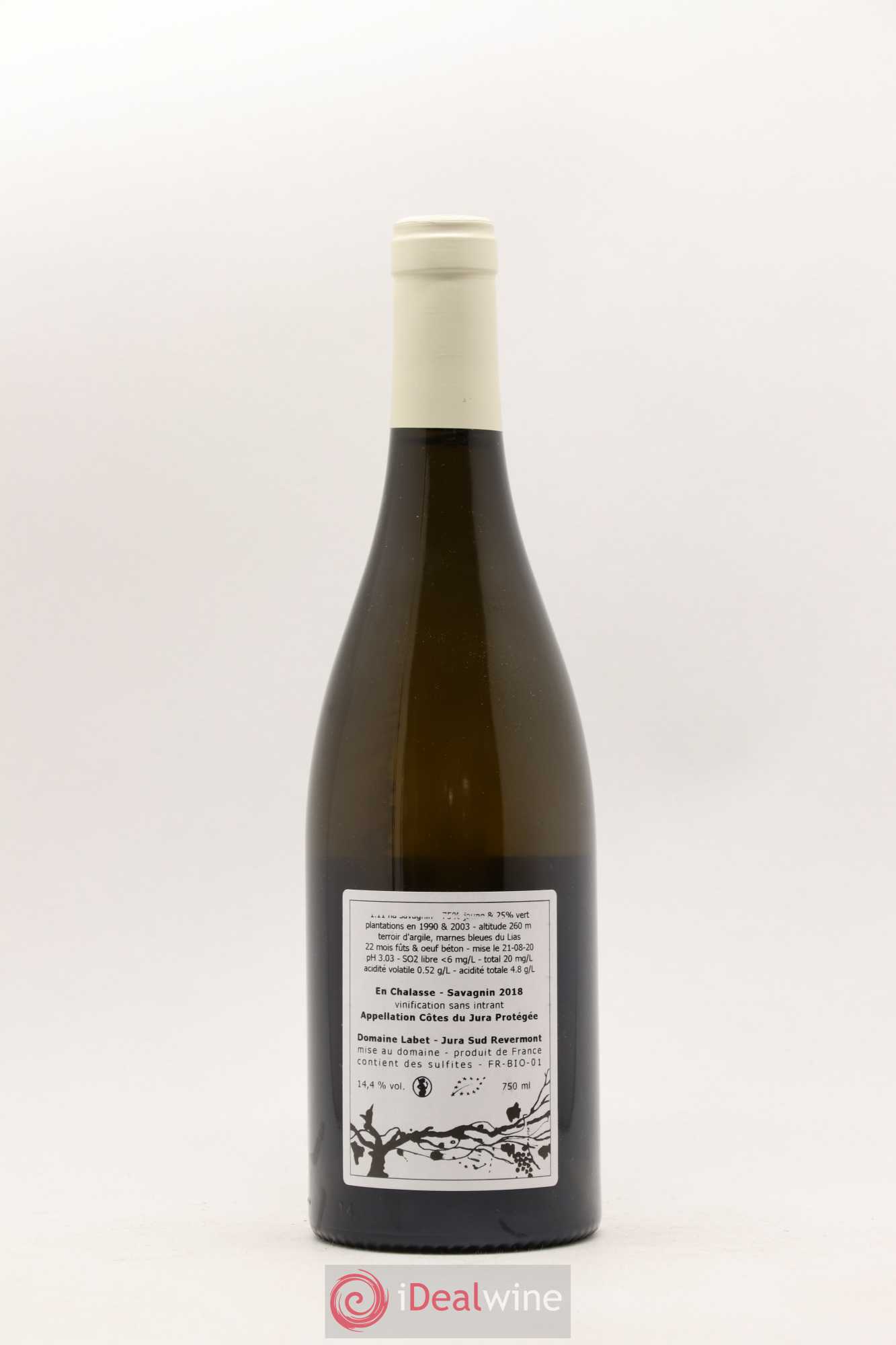 Côtes du Jura Fleur de Savagnin En Chalasse Romain - Julien - Charline Labet 2018 - Lot de 1 bouteille - 1