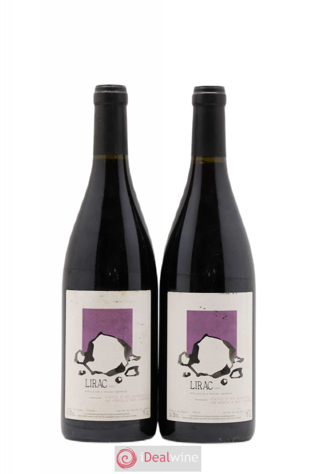 Lirac Romain Le Bars 2019 - Lot de 2 bouteilles - 0