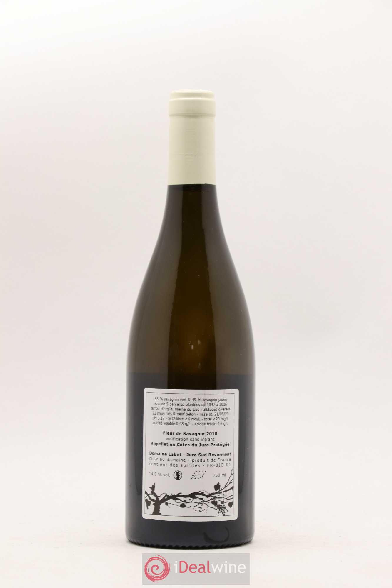 Côtes du Jura Fleur de Savagnin Romain - Julien - Charline Labet 2018 - Lot de 1 bouteille - 1