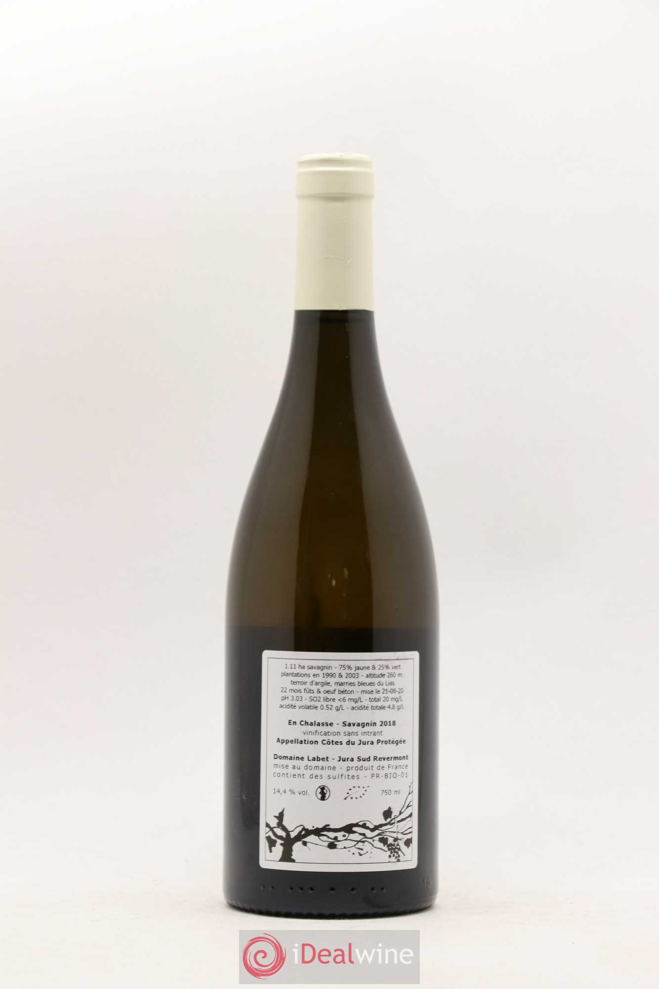 Côtes du Jura Fleur de Savagnin En Chalasse Romain - Julien - Charline Labet 2018 - Lot de 1 bouteille - 1