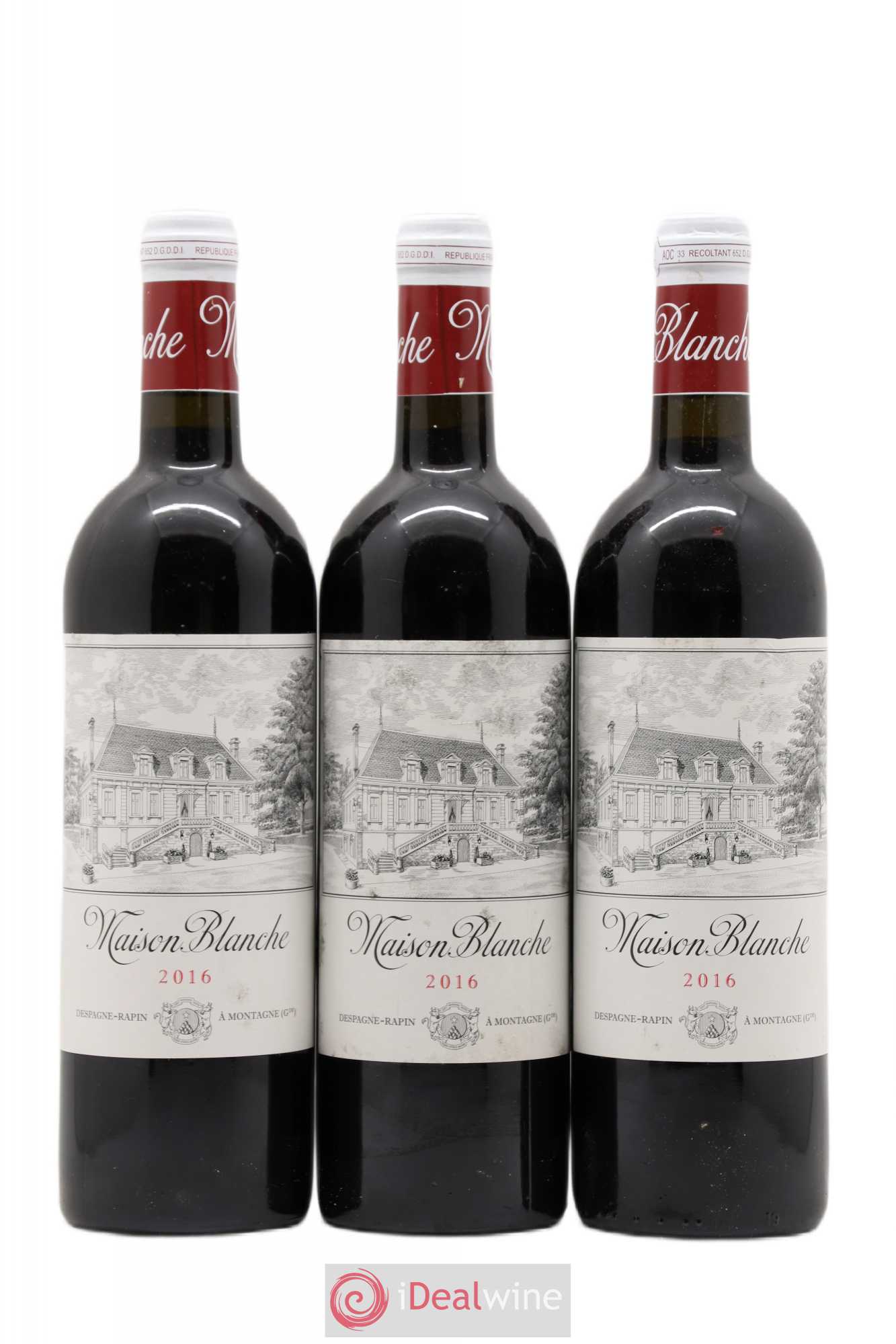 Château Maison Blanche (sans prix de réserve) 2016 - Lot de 3 bouteilles - 0