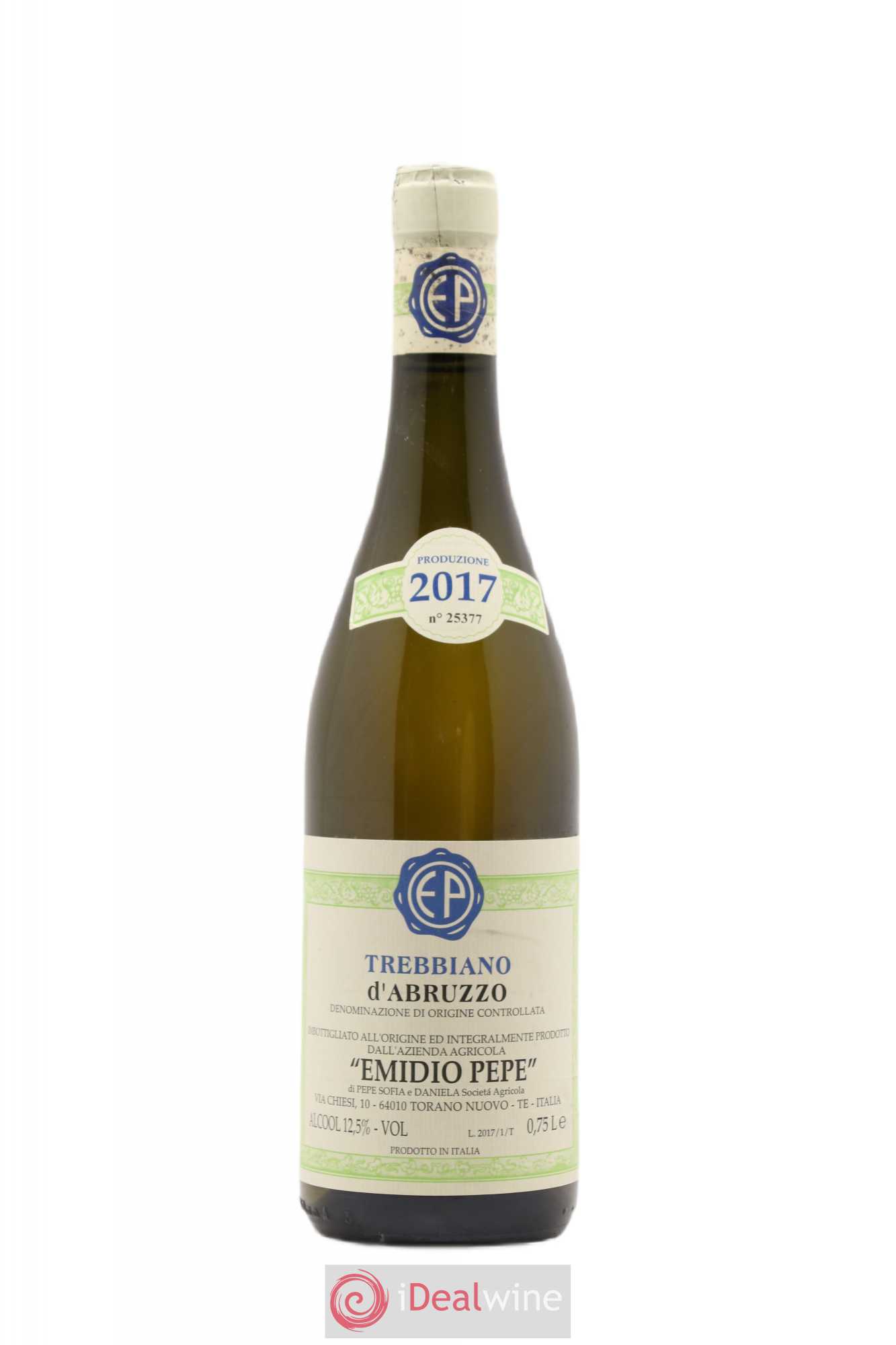 Trebbiano d'Abruzzo DOC Vecchie Viti Emidio Pepe 2017 - Lot de 1 bouteille - 0