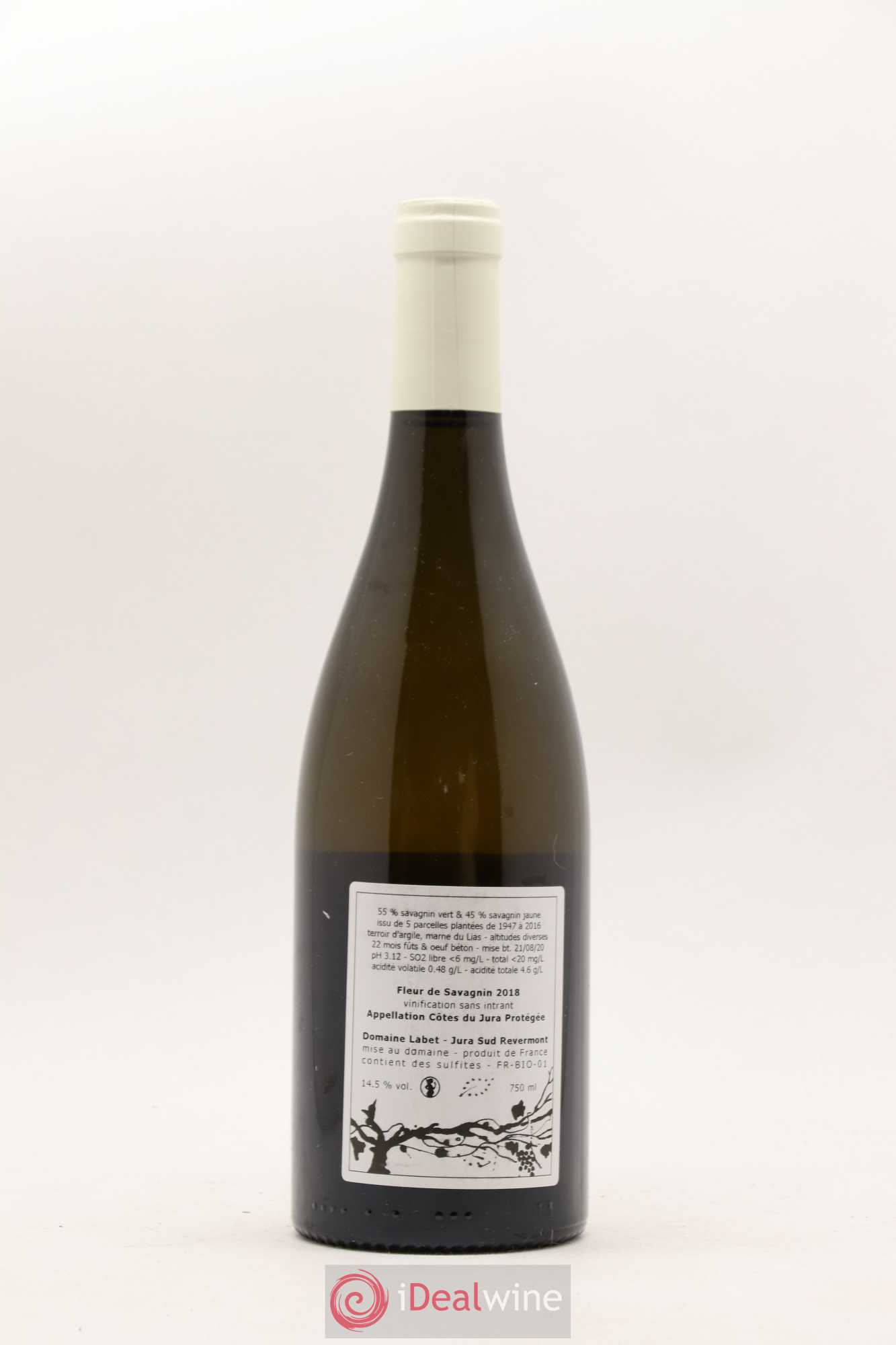 Côtes du Jura Fleur de Savagnin Romain - Julien - Charline Labet 2018 - Lot de 1 bouteille - 1