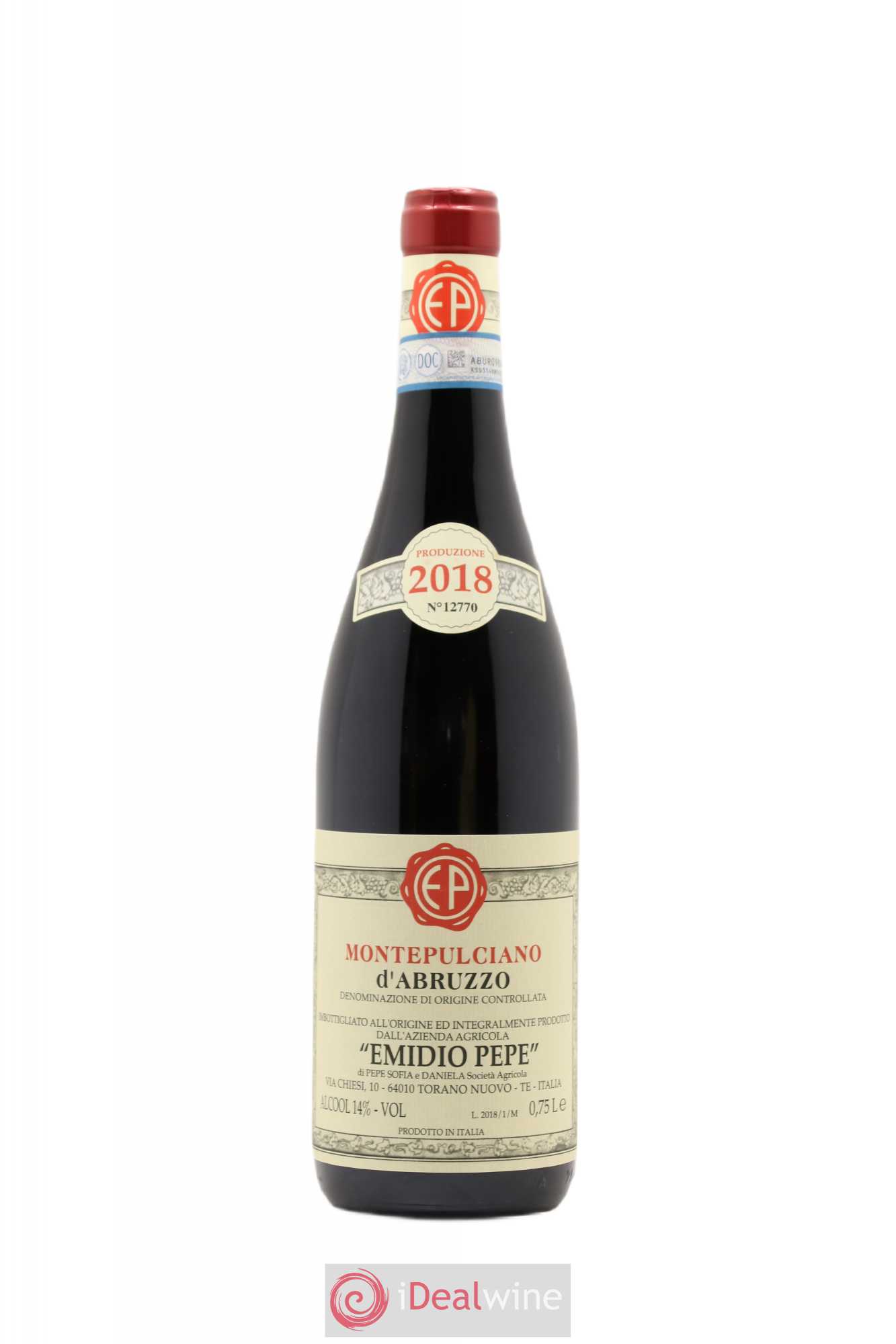 Montepulciano d'Abruzzo DOC Riserva Vecchie Viti Emidio Pepe 2018 - Lot de 1 bouteille - 0