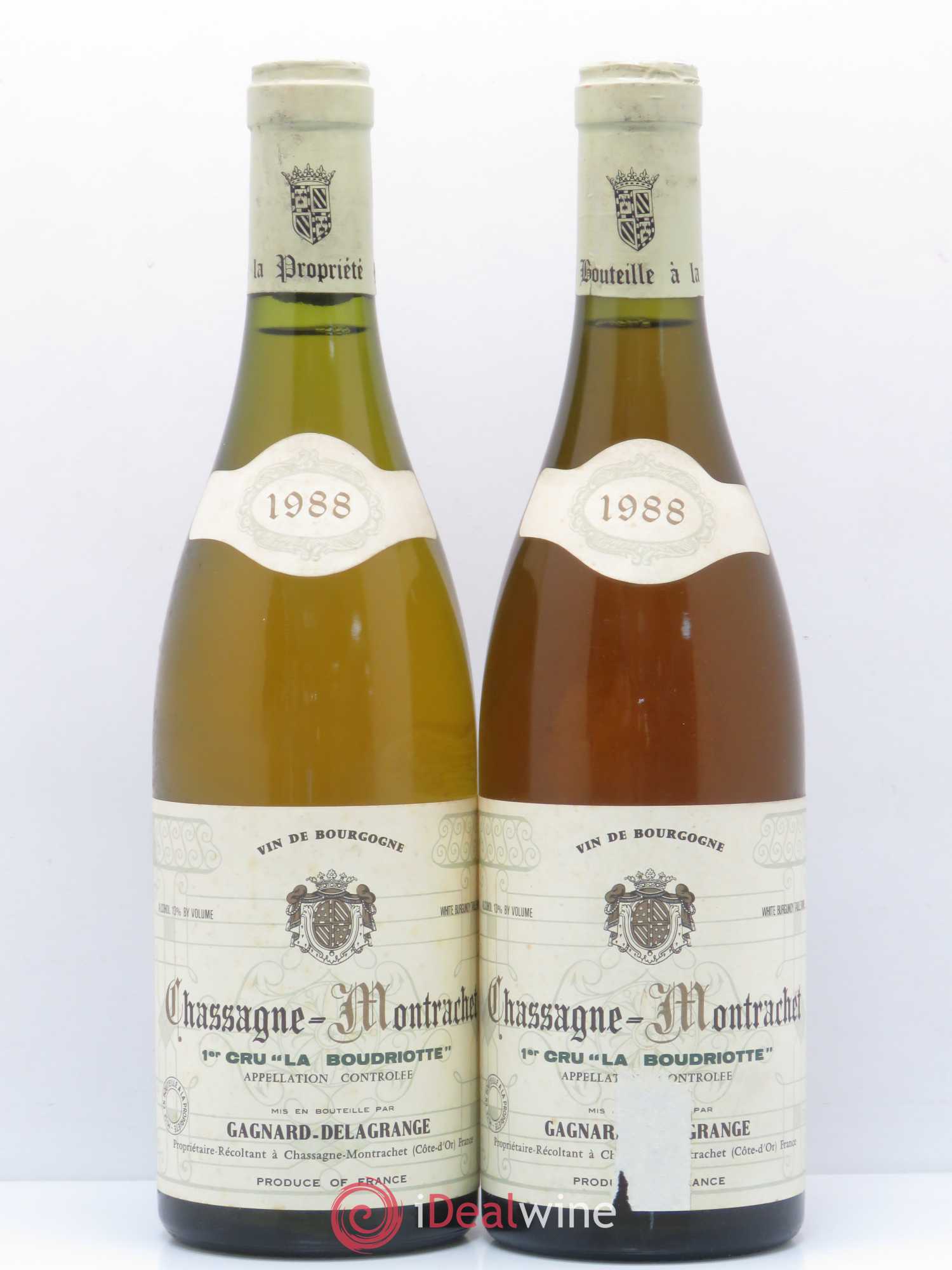 Chassagne-Montrachet 1er Cru La Boudriotte Gagnard-Delagrange 1988 - Lotto di 2 bottiglie - 0