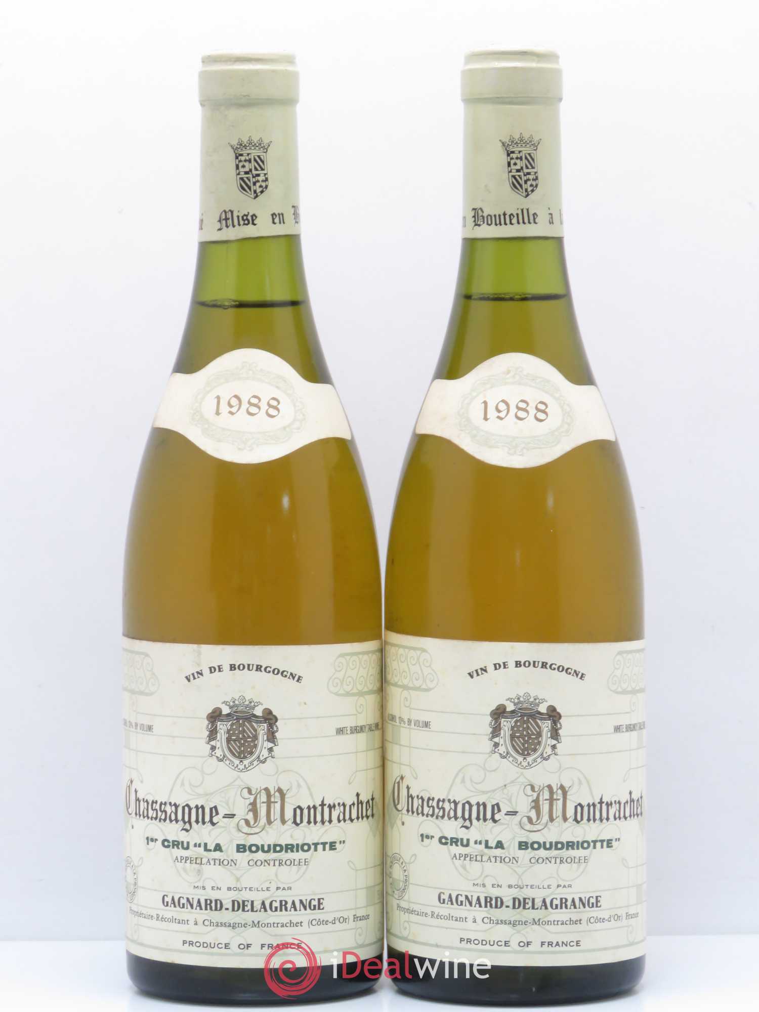 Chassagne-Montrachet 1er Cru La Boudriotte Gagnard-Delagrange 1988 - Lotto di 2 bottiglie - 0