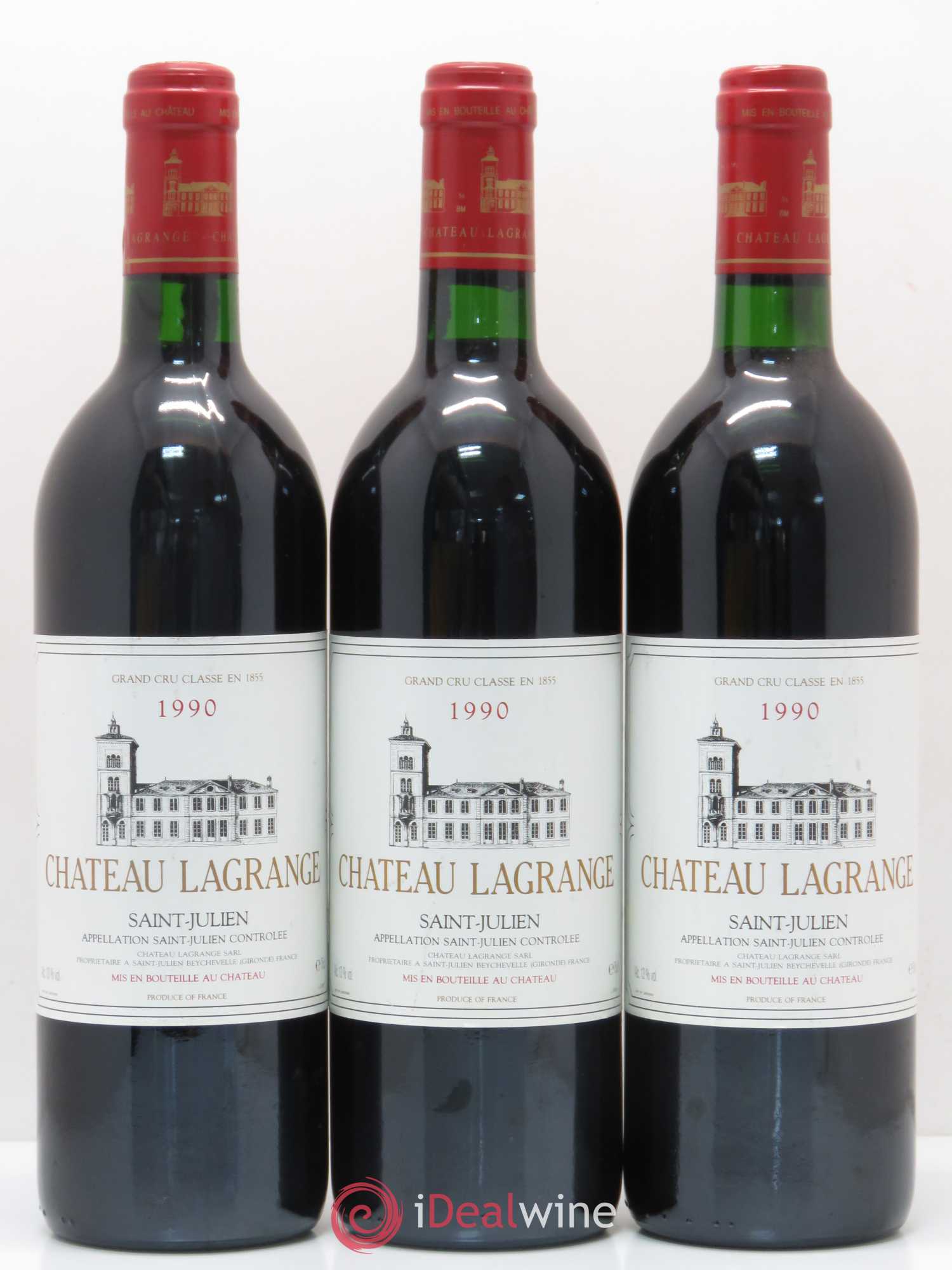 Château Lagrange 3ème Grand Cru Classé 1990 - Lot de 3 bouteilles - 0
