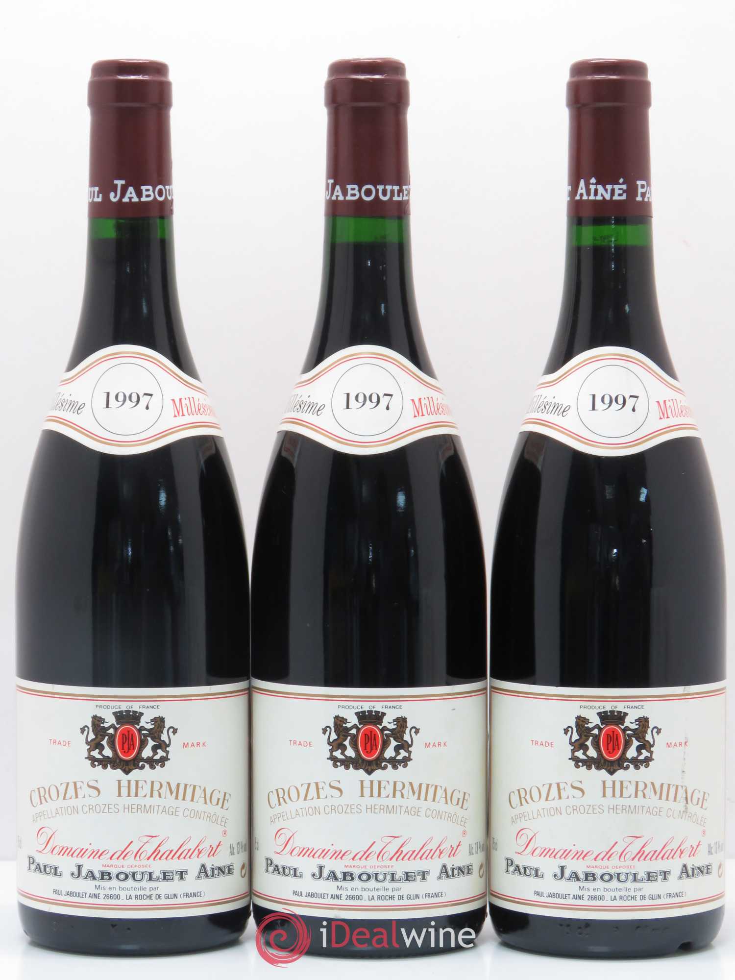 Crozes-Hermitage Domaine de Thalabert Paul Jaboulet Ainé 1997 - Lot de 3 bouteilles - 0