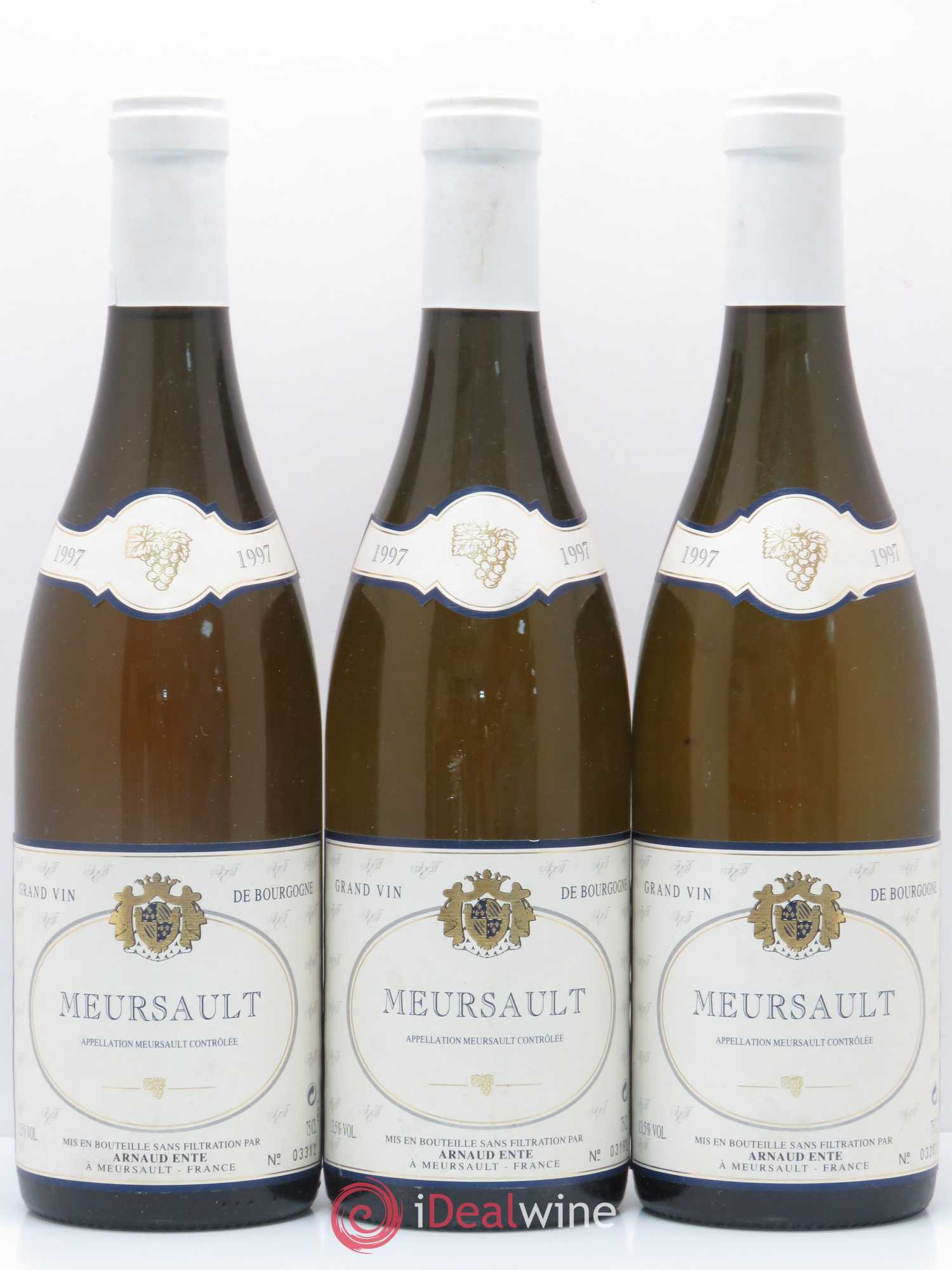Meursault Arnaud Ente 1997 - Lot de 3 bouteilles - 0