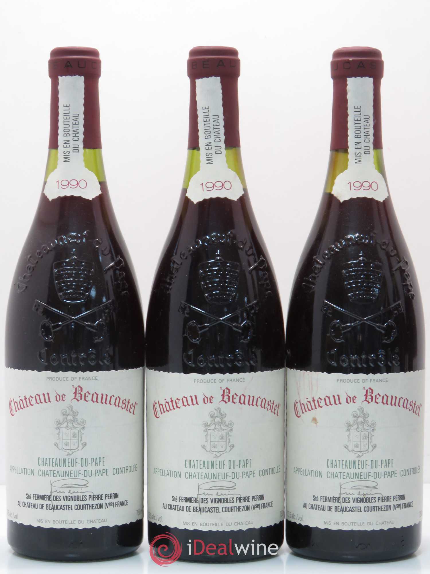 Châteauneuf-du-Pape Château de Beaucastel Famille Perrin 1990 - Lot de 6 bouteilles - 1
