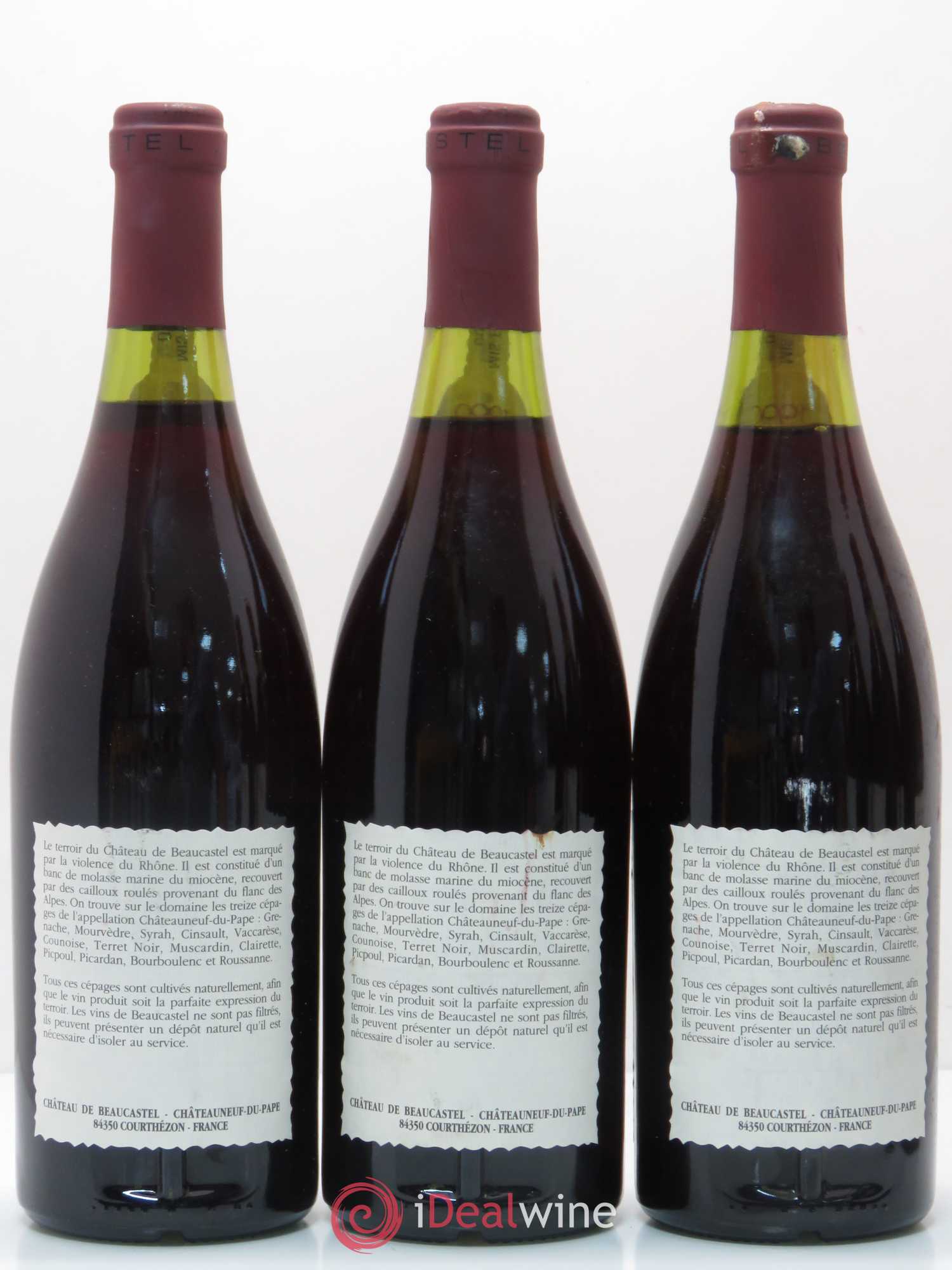 Châteauneuf-du-Pape Château de Beaucastel Famille Perrin 1990 - Lot de 6 bouteilles - 2