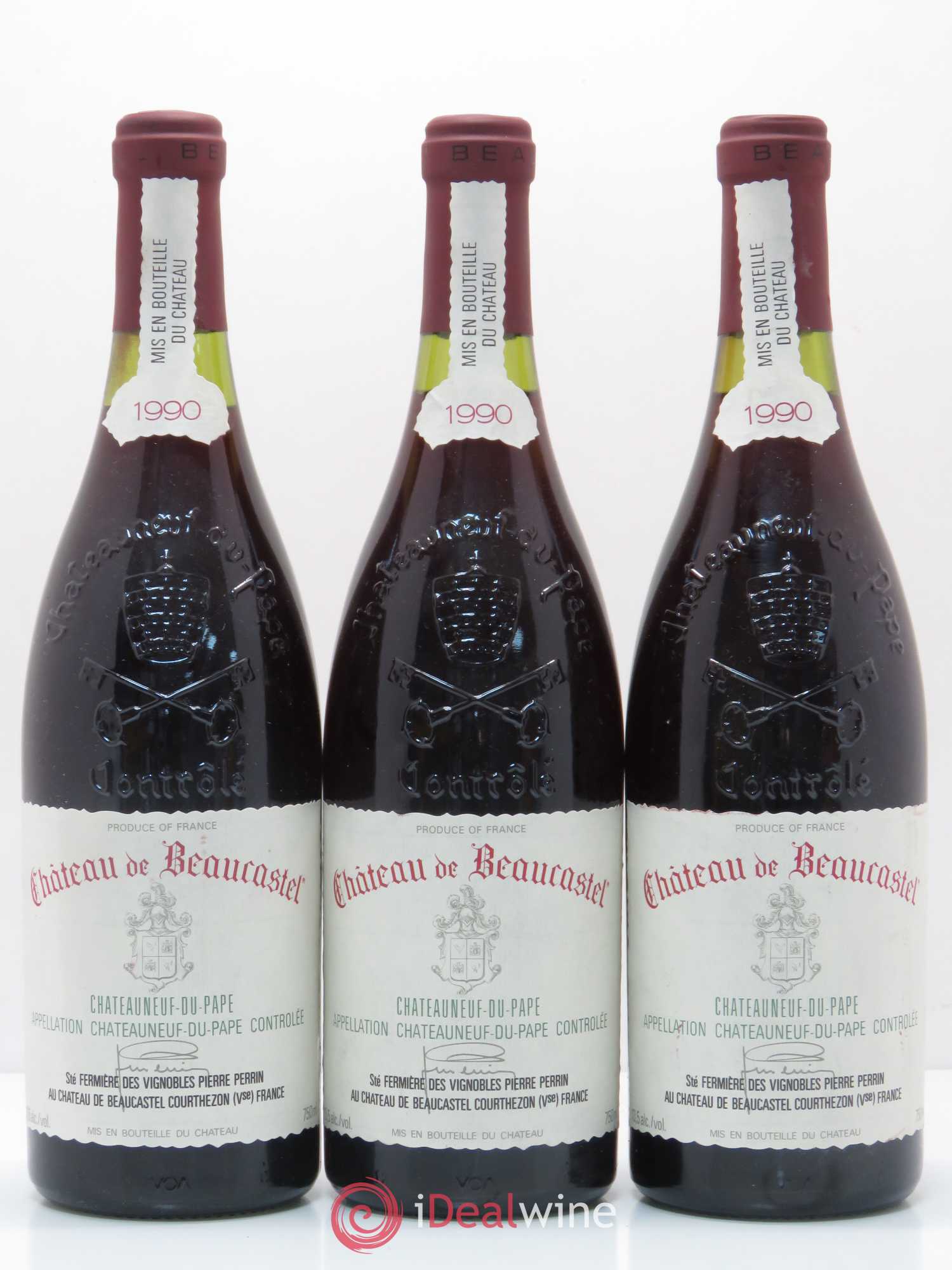 Châteauneuf-du-Pape Château de Beaucastel Famille Perrin 1990 - Lot de 6 bouteilles - 3
