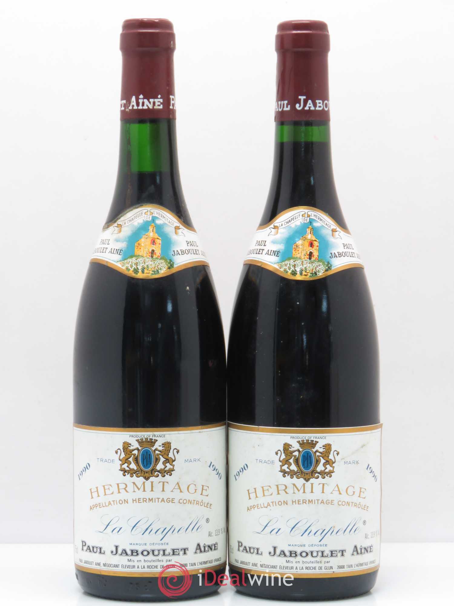 Hermitage La Chapelle Paul Jaboulet Ainé 1990 - Lot de 2 bouteilles - 0