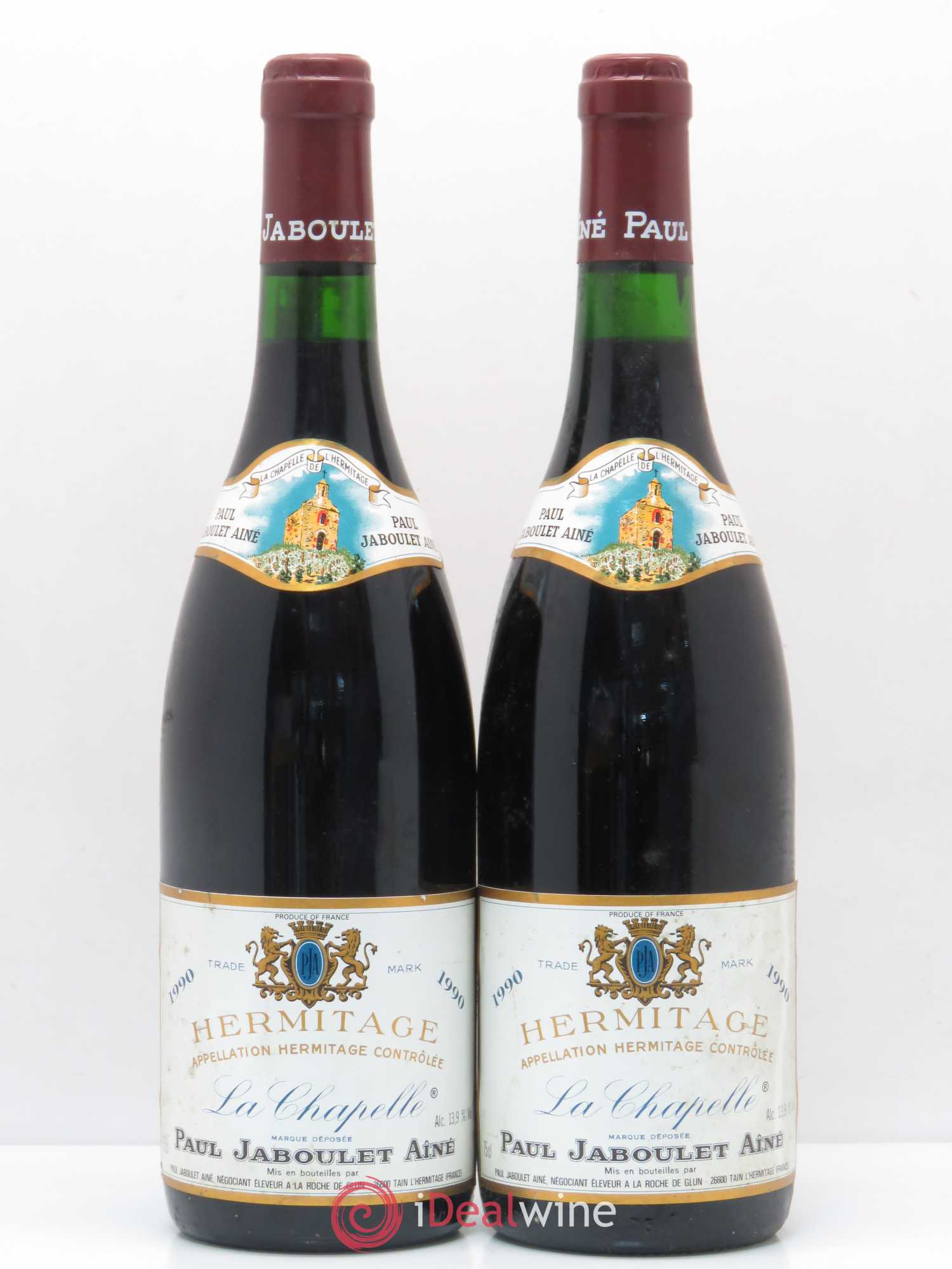 Hermitage La Chapelle Paul Jaboulet Ainé 1990 - Lot de 2 bouteilles - 0