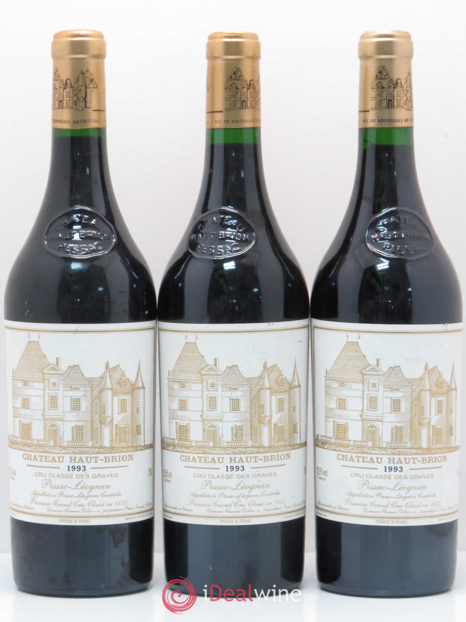 Château Haut Brion 1er Grand Cru Classé 1993 - Lot de 3 bouteilles - 0
