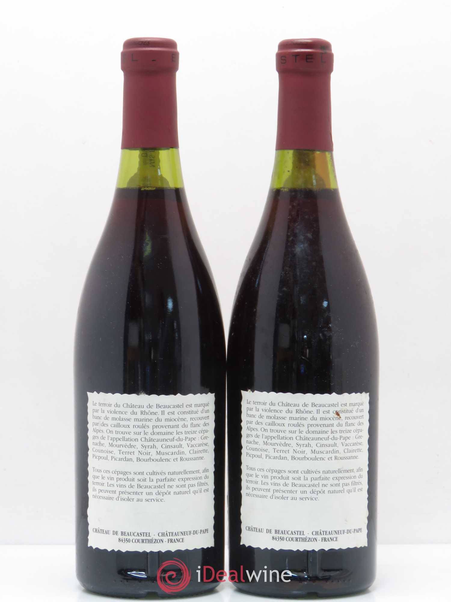Châteauneuf-du-Pape Château de Beaucastel Famille Perrin 1990 - Lot de 2 bouteilles - 1