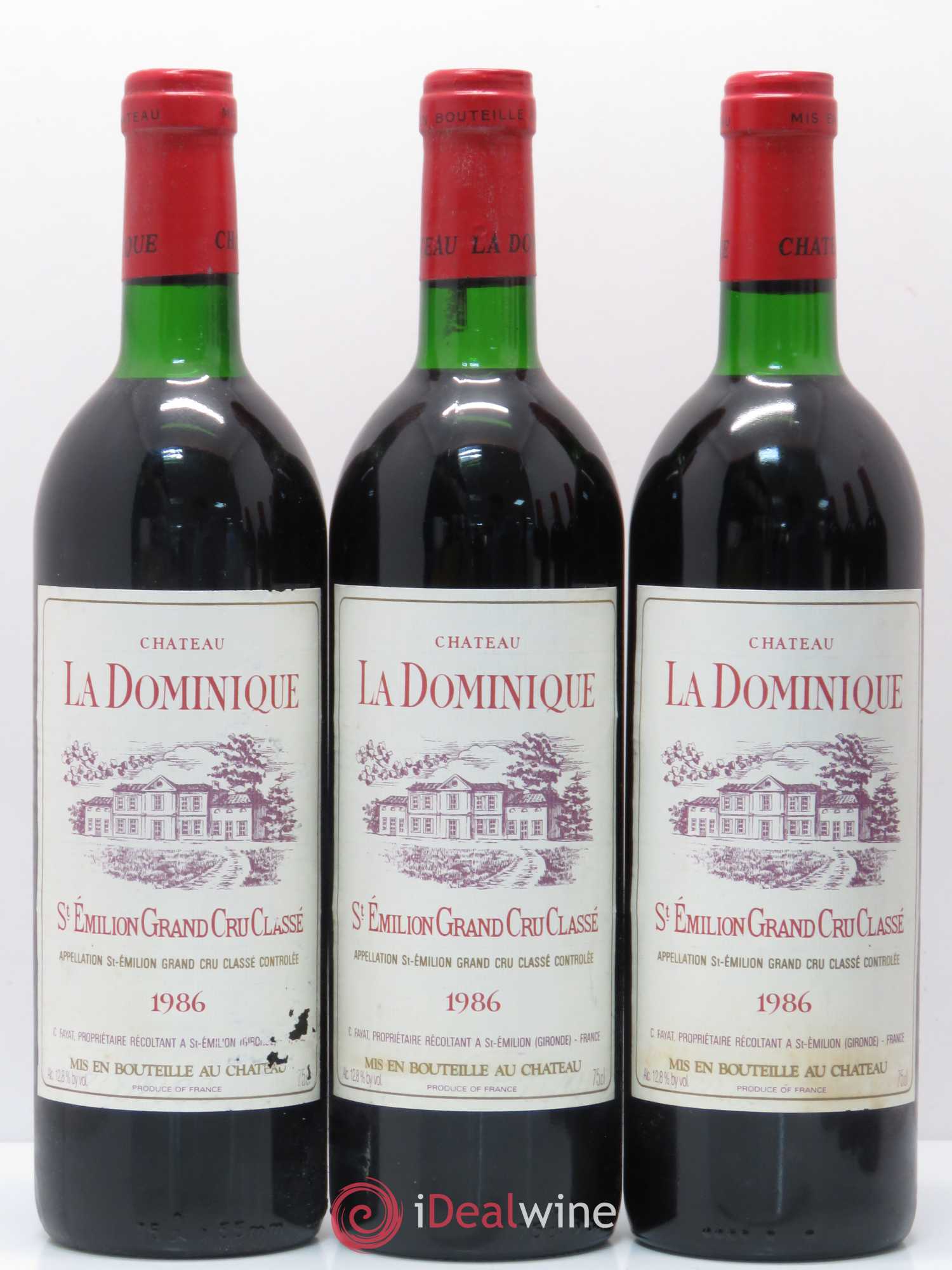 Château la Dominique Grand Cru Classé 1986 - Lot de 6 bouteilles - 1