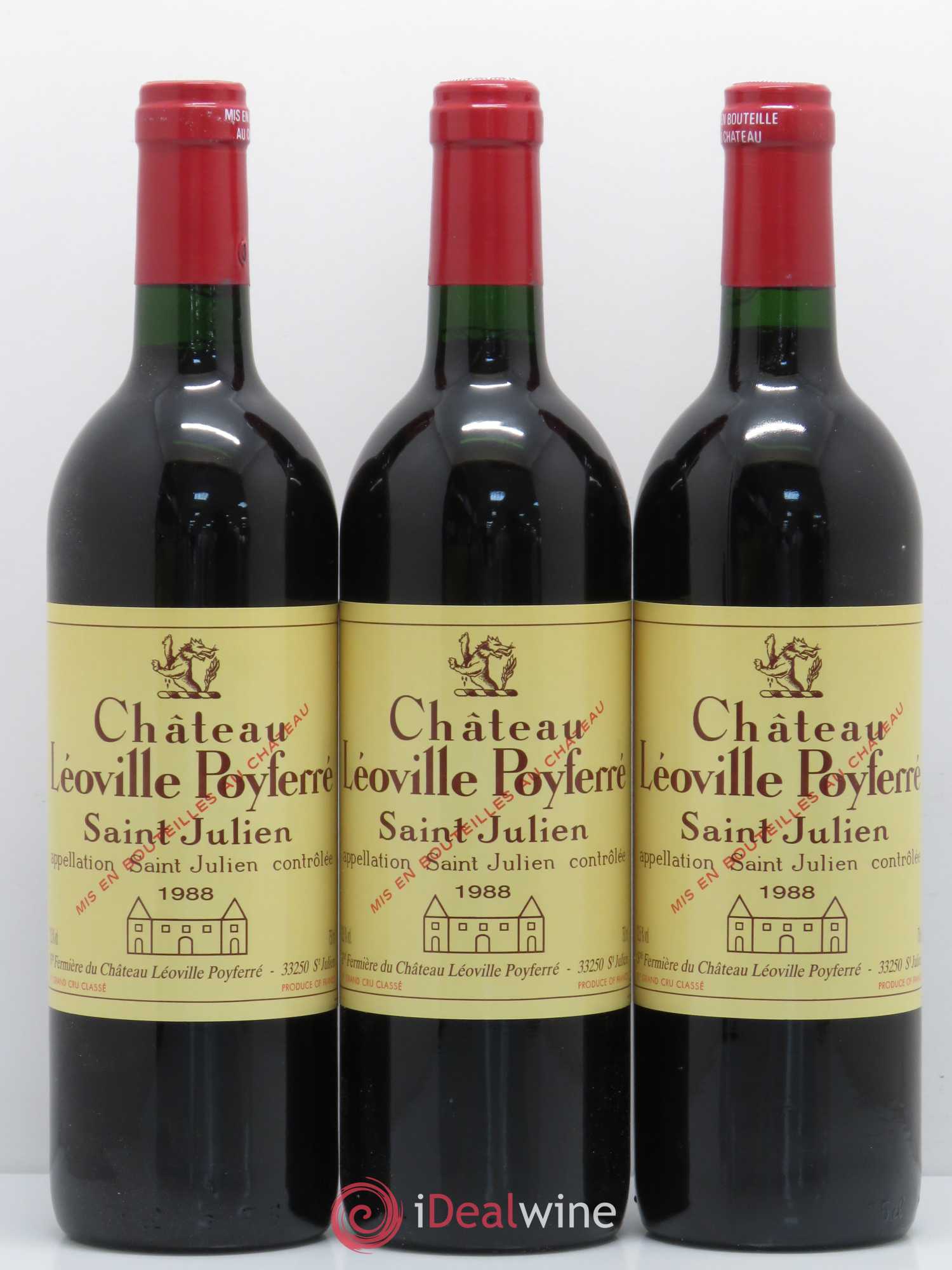 Château Léoville Poyferré 2ème Grand Cru Classé 1988 - Lot de 12 bouteilles - 1