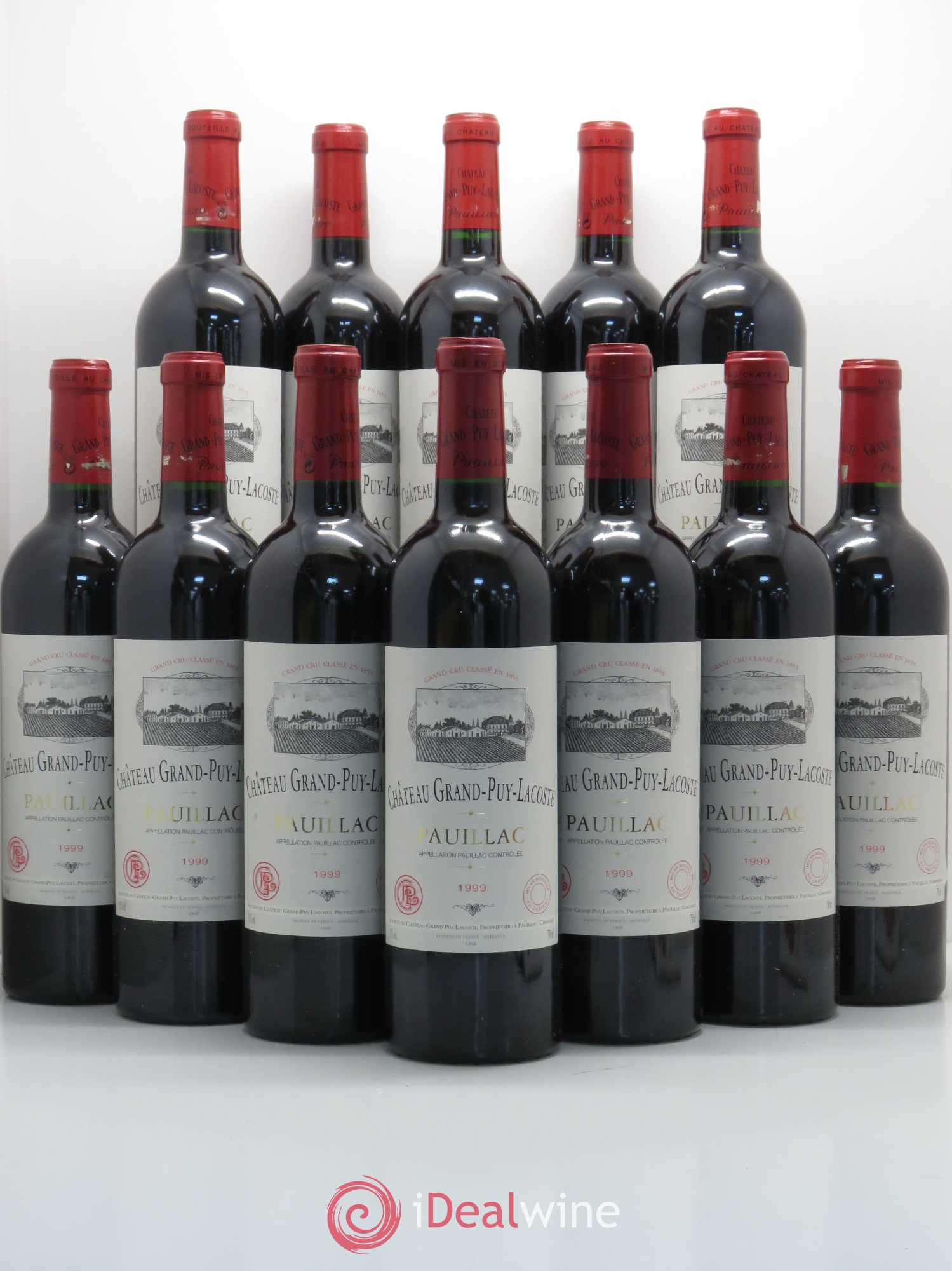 Château Grand Puy Lacoste 5ème Grand Cru Classé 1999 - Lot de 12 bouteilles - 0