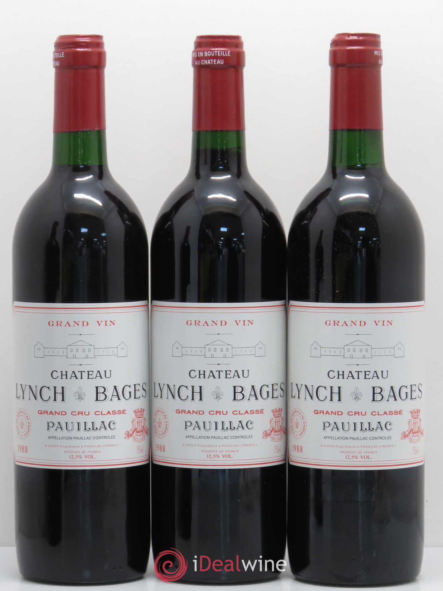 Château Lynch Bages 5ème Grand Cru Classé 1988 - Lot de 12 bouteilles - 1