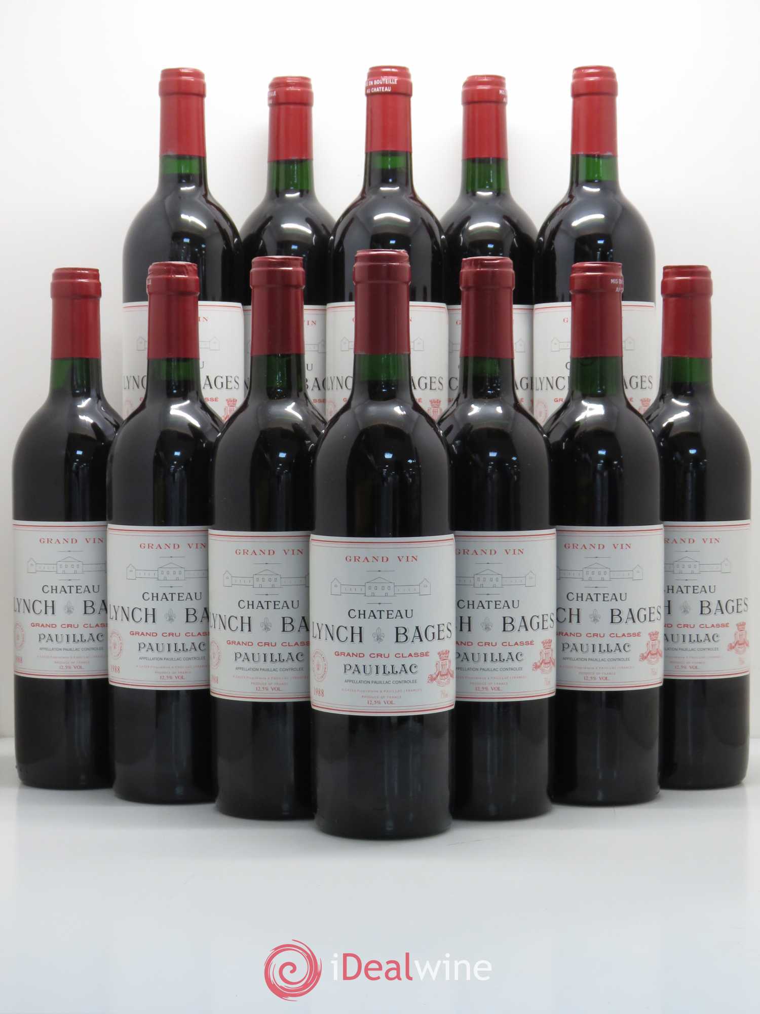 Château Lynch Bages 5ème Grand Cru Classé 1988 - Lot de 12 bouteilles - 0