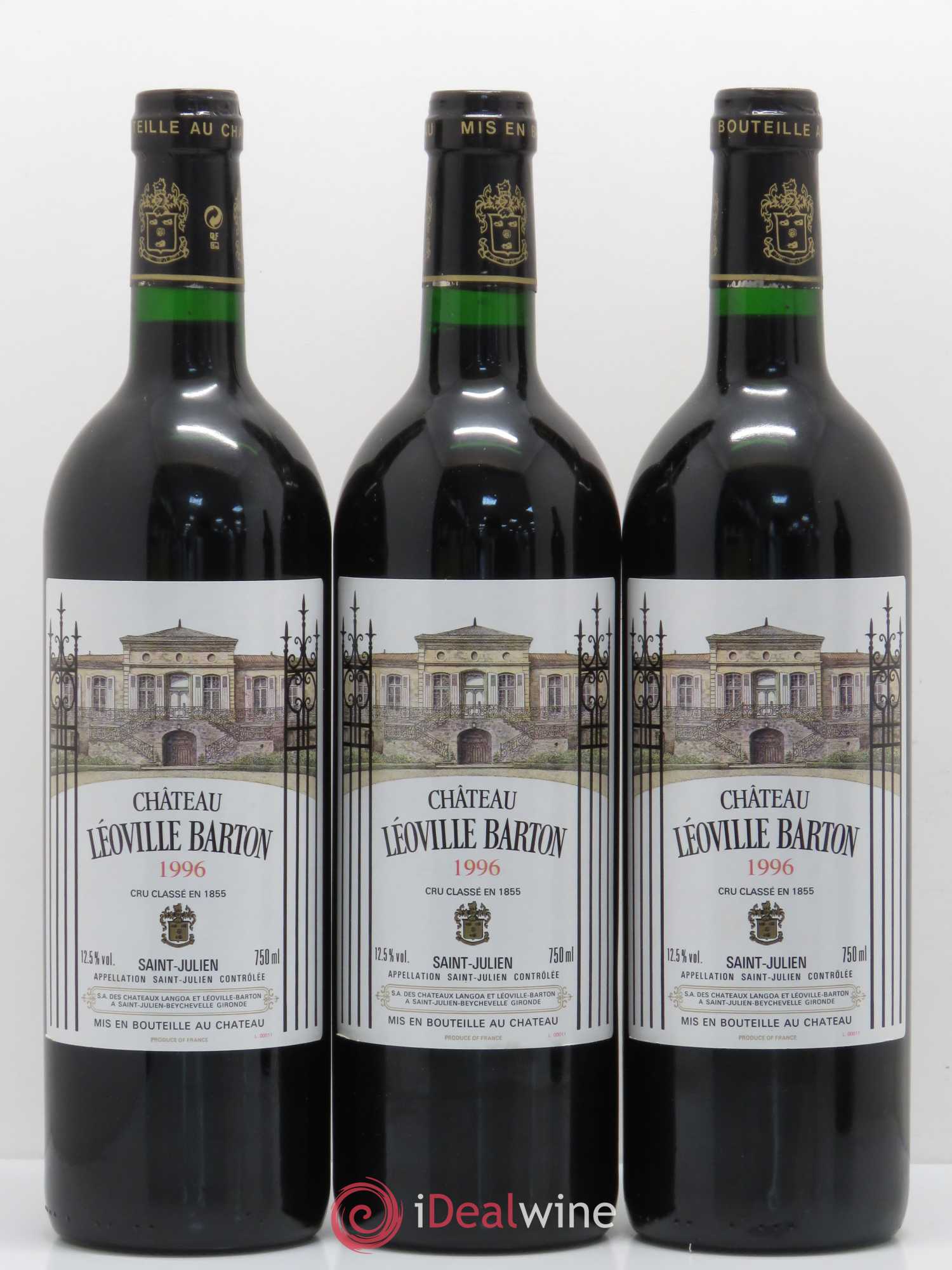 Château Léoville Barton 2ème Grand Cru Classé 1996 - Lot de 12 bouteilles - 1