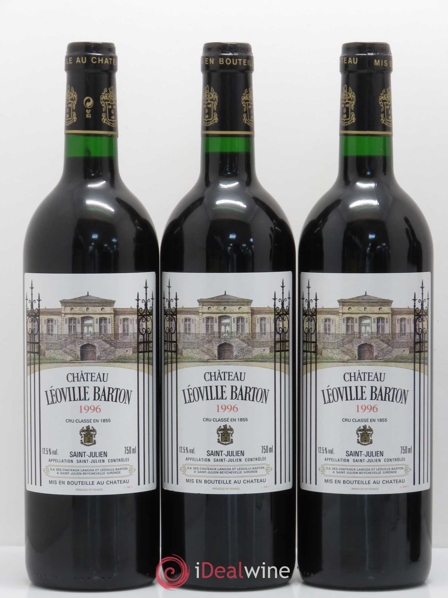 Château Léoville Barton 2ème Grand Cru Classé 1996 - Lot de 12 bouteilles - 3